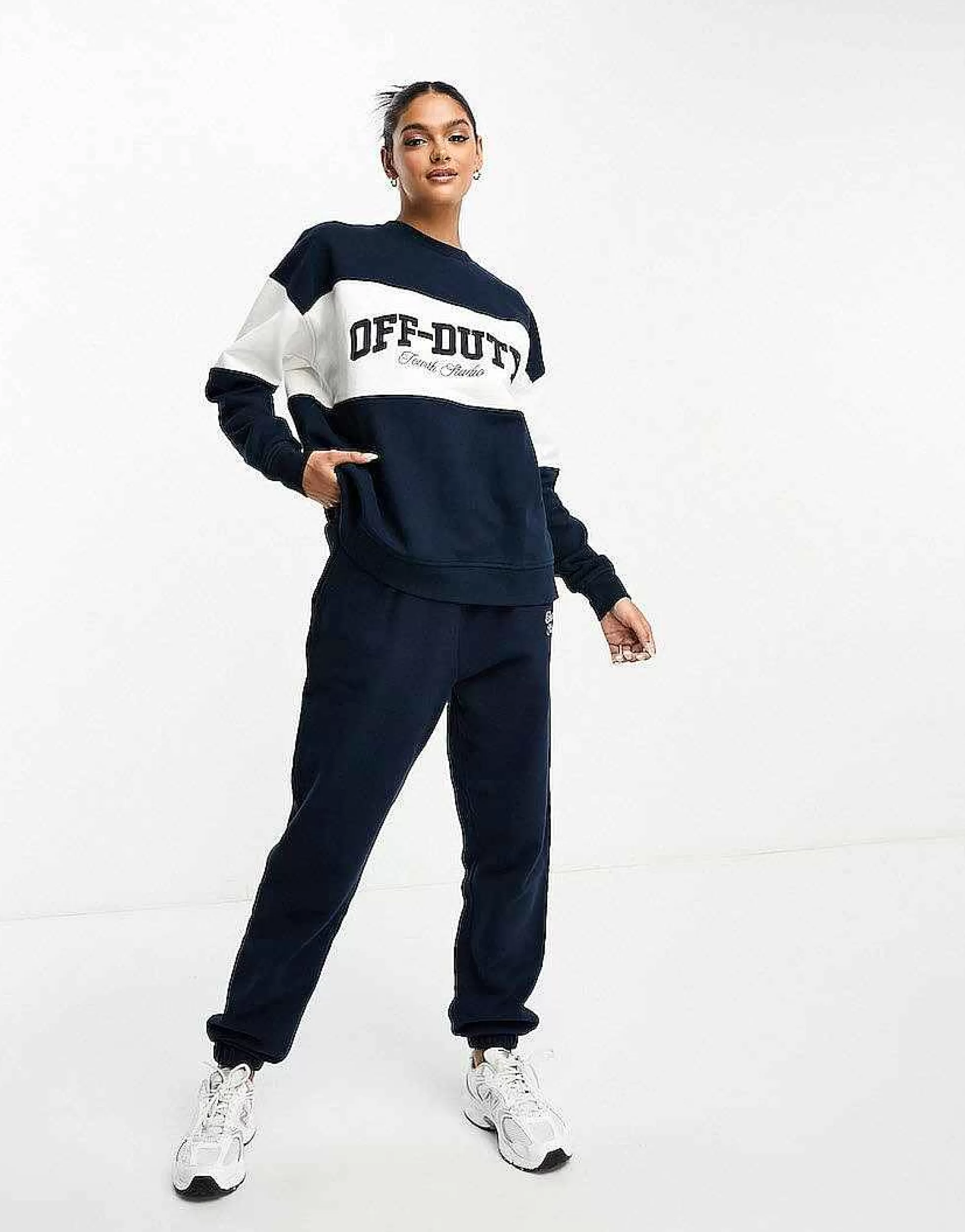 Women 4th & Reckless Off Duty Tracksuit In Navy