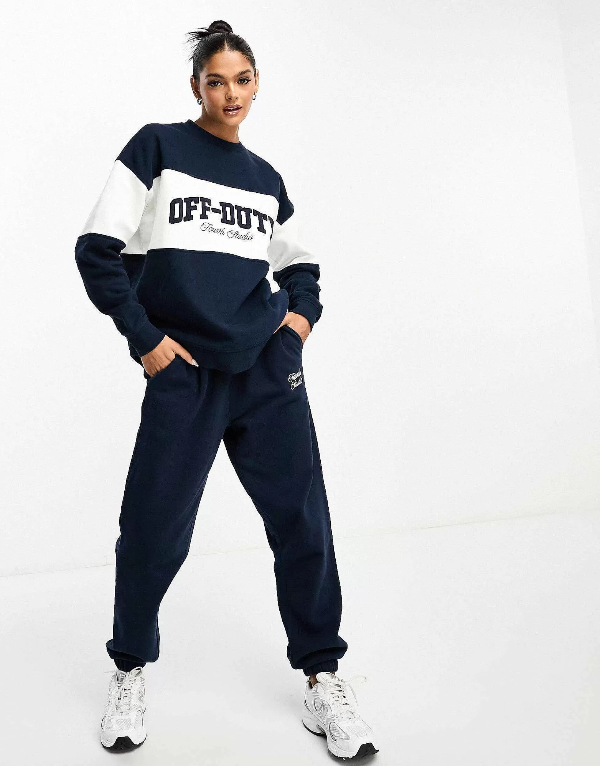 Women 4th & Reckless Off Duty Tracksuit In Navy
