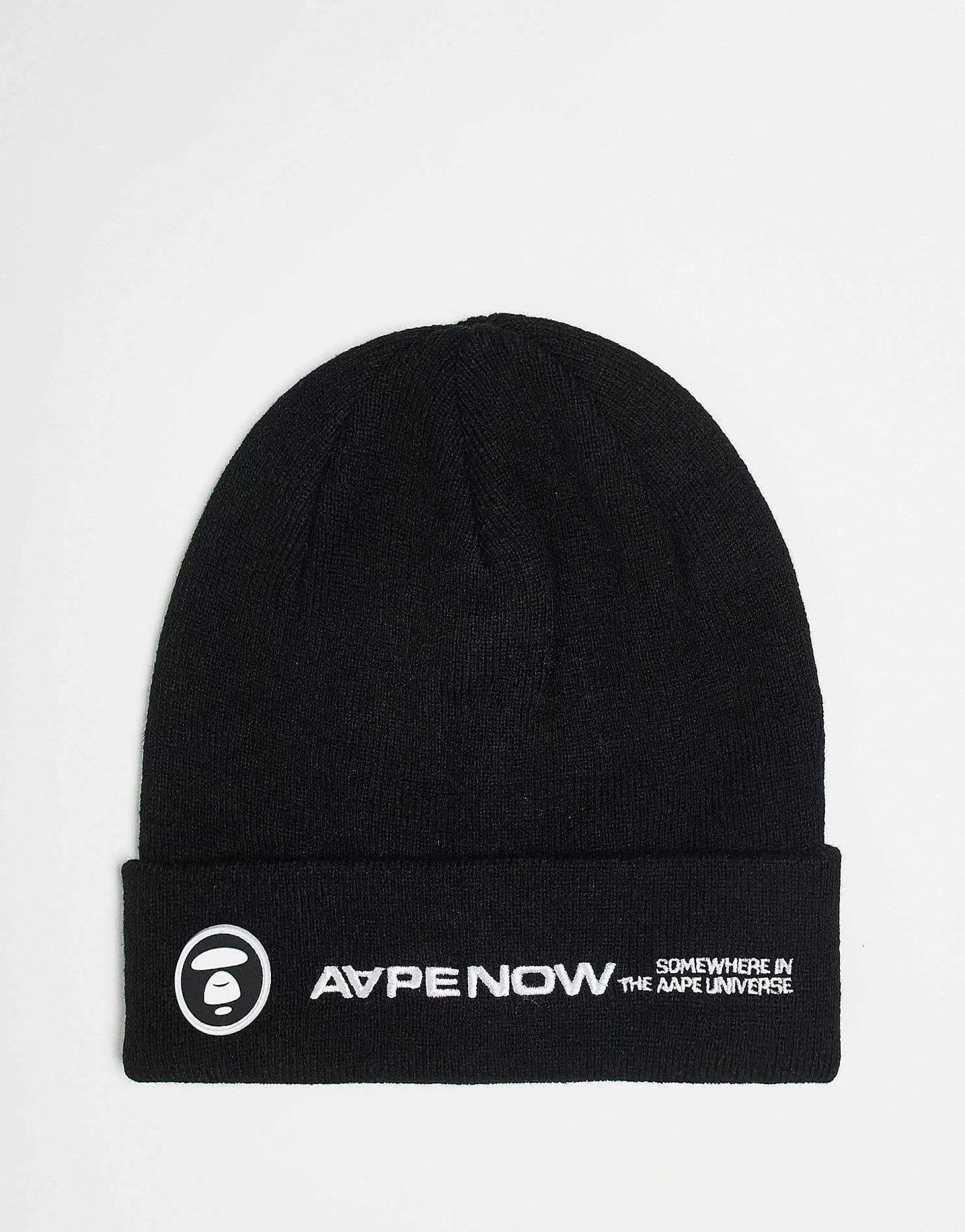 Men AAPE BY A BATHING APE® Aape By A Bathing Ape Now Beanie In With Logo Embroidery And Badge
