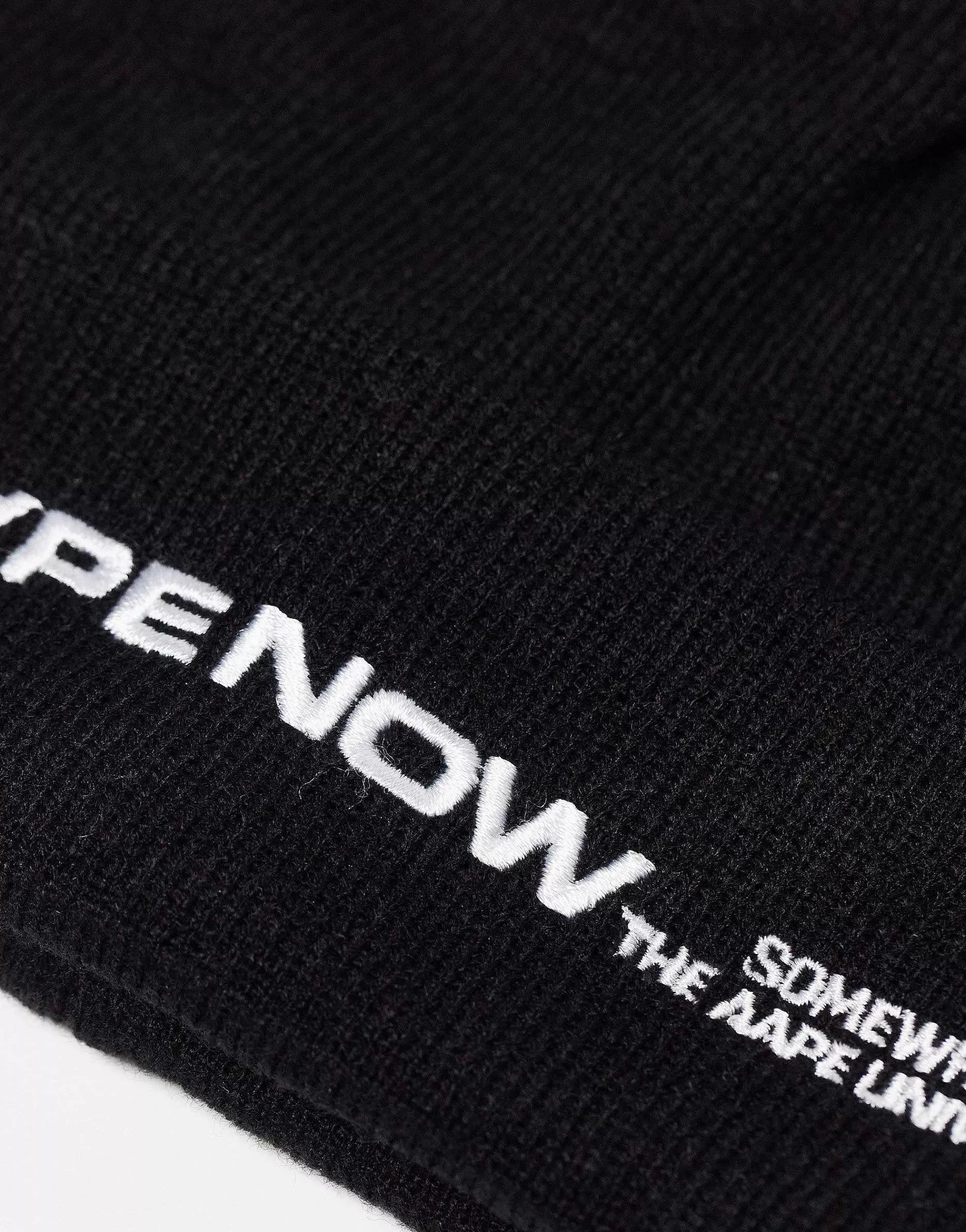Men AAPE BY A BATHING APE® Aape By A Bathing Ape Now Beanie In With Logo Embroidery And Badge