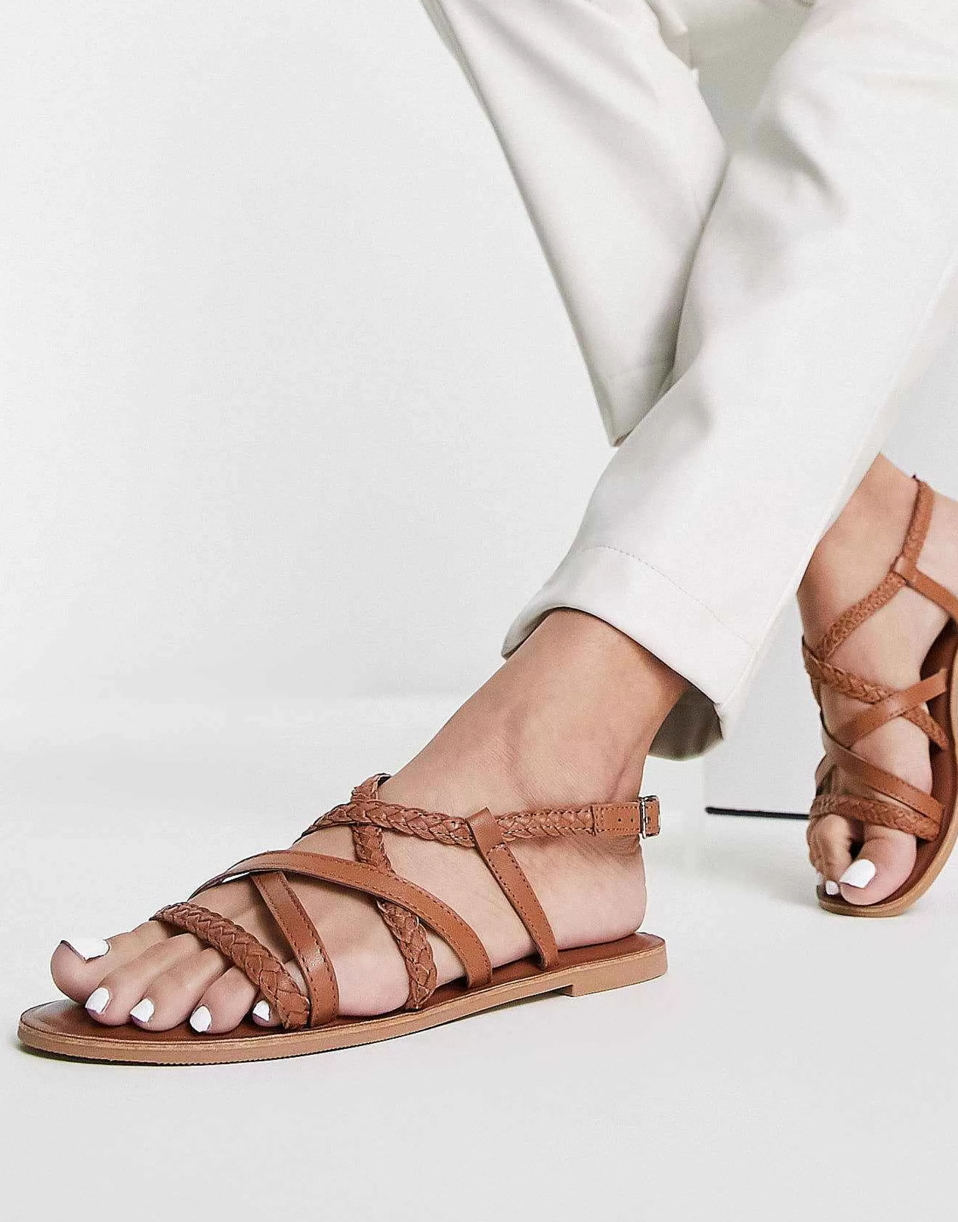 Women Accessorize Plaited Strappy Sandal In