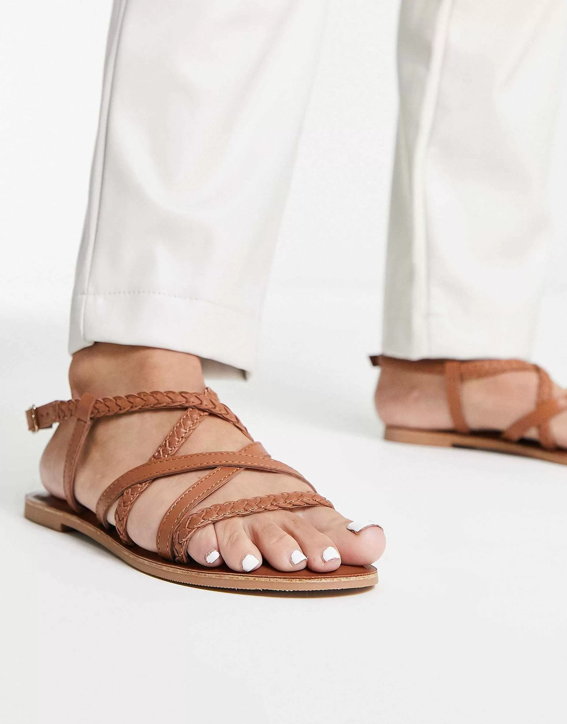 Women Accessorize Plaited Strappy Sandal In