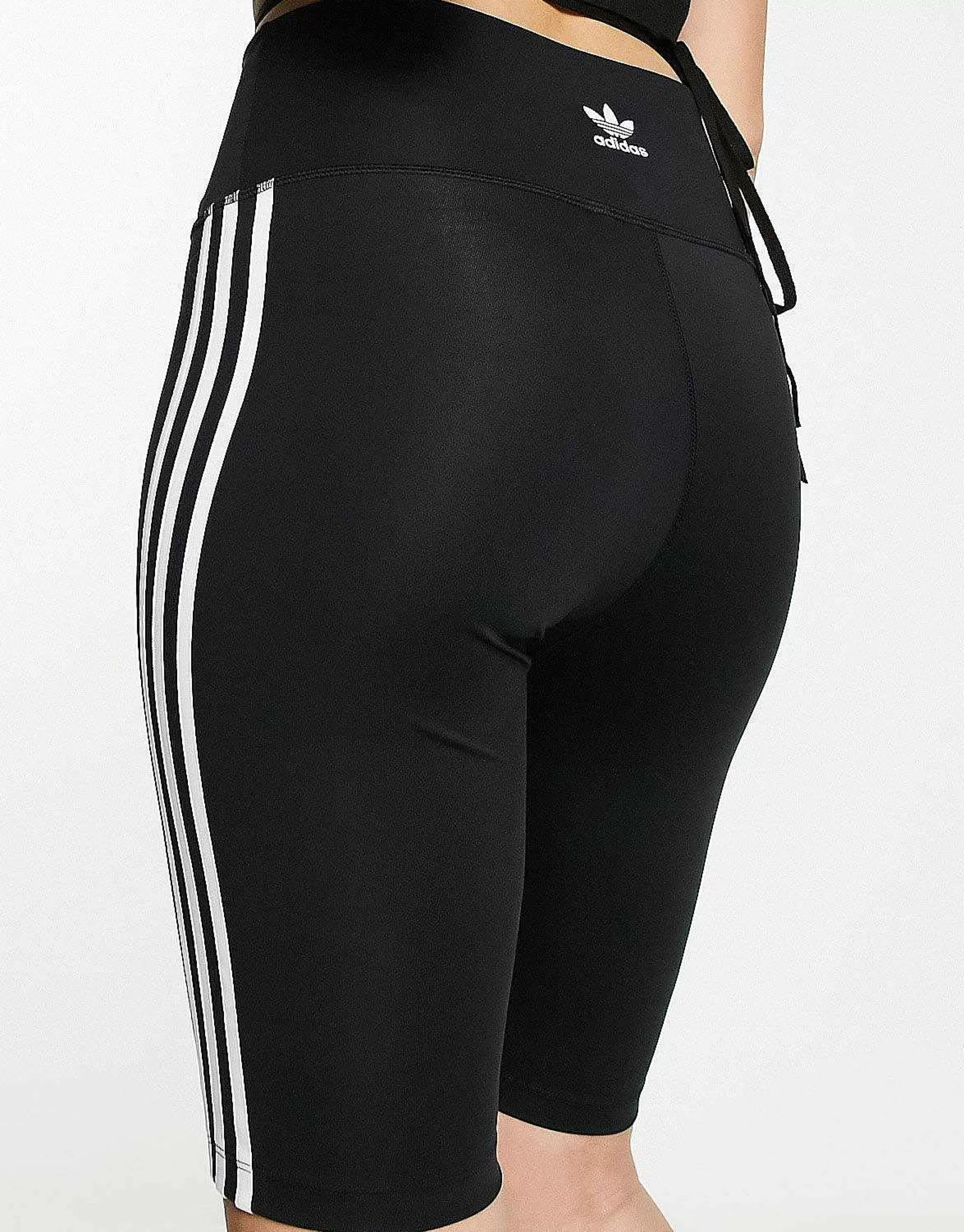 Women adidas Originals Adicolor Three Stripe High Waisted Legging Shorts In