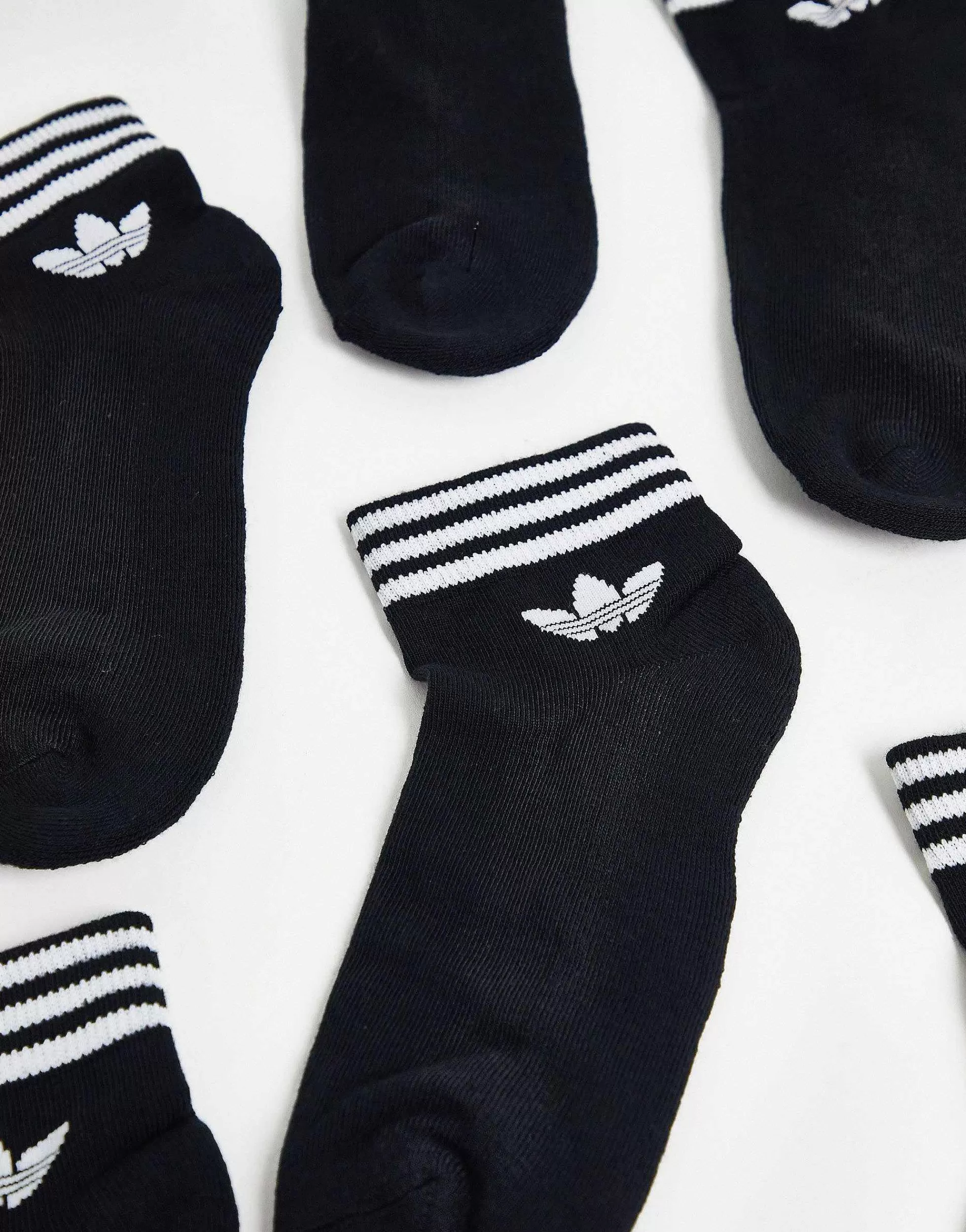 Women adidas Originals Adicolor Trefoil 3 Pack Ankle Socks In