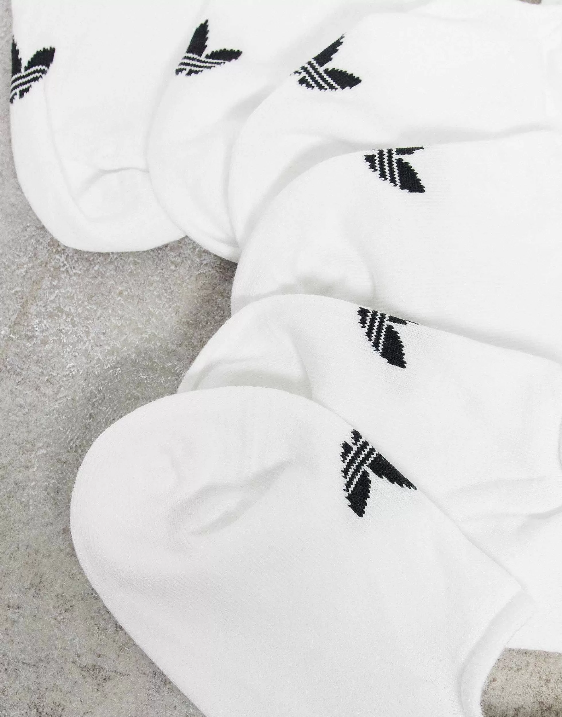 Women adidas Originals Adicolor Trefoil 3 Pack No Show Socks In