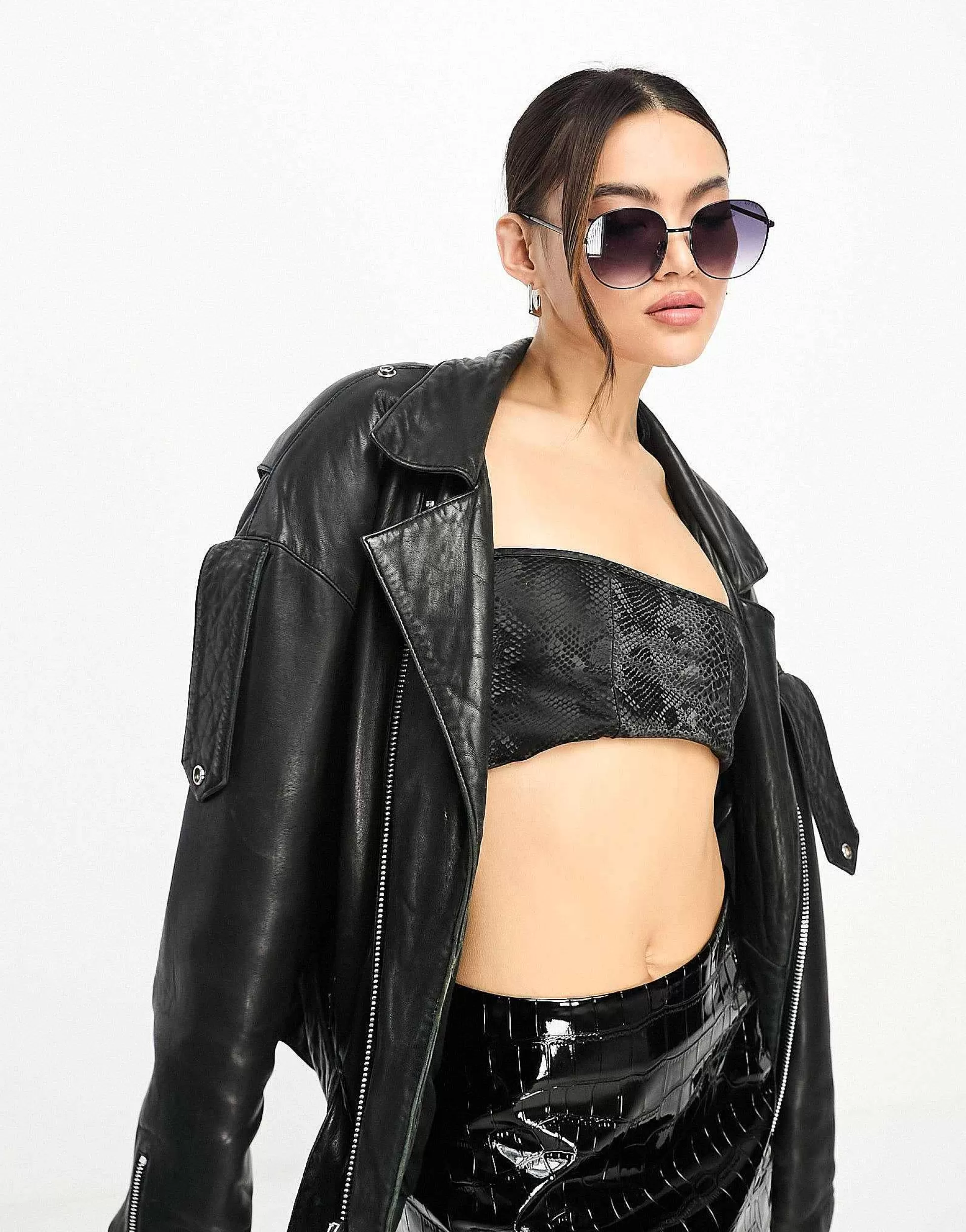 Men Aire Atria Oversized Circle Sunglasses In