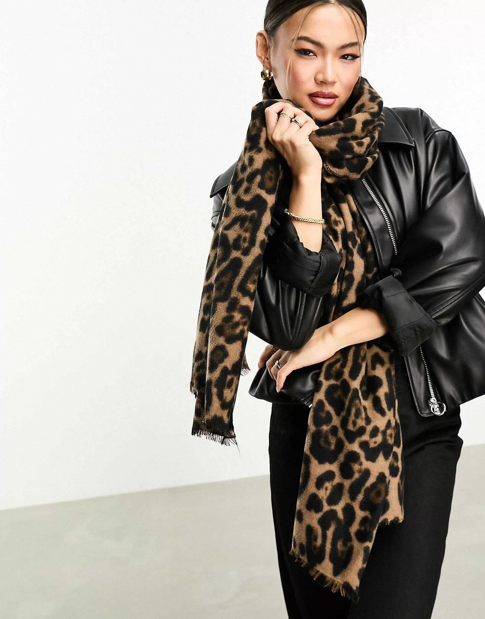 Women ALDO Fischile Leopard Print Scarf