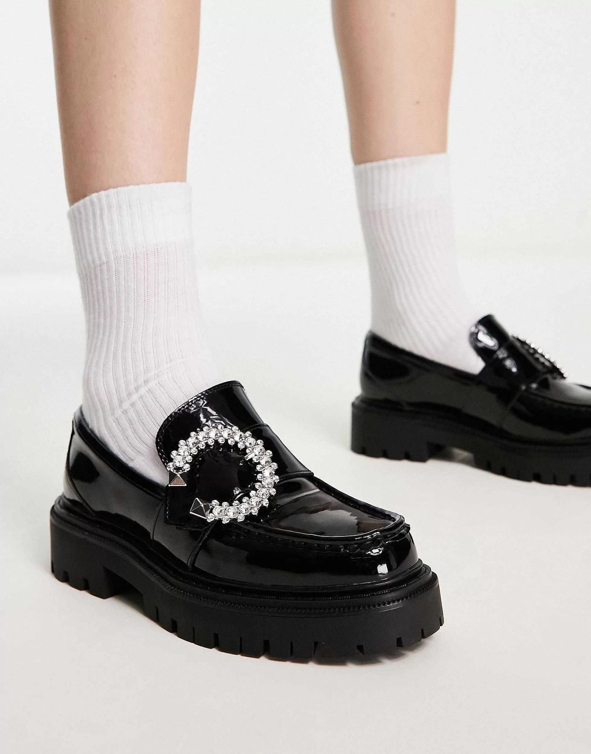 Women ALDO Joesiee Chunky Loafers With Embellished Buckle In
