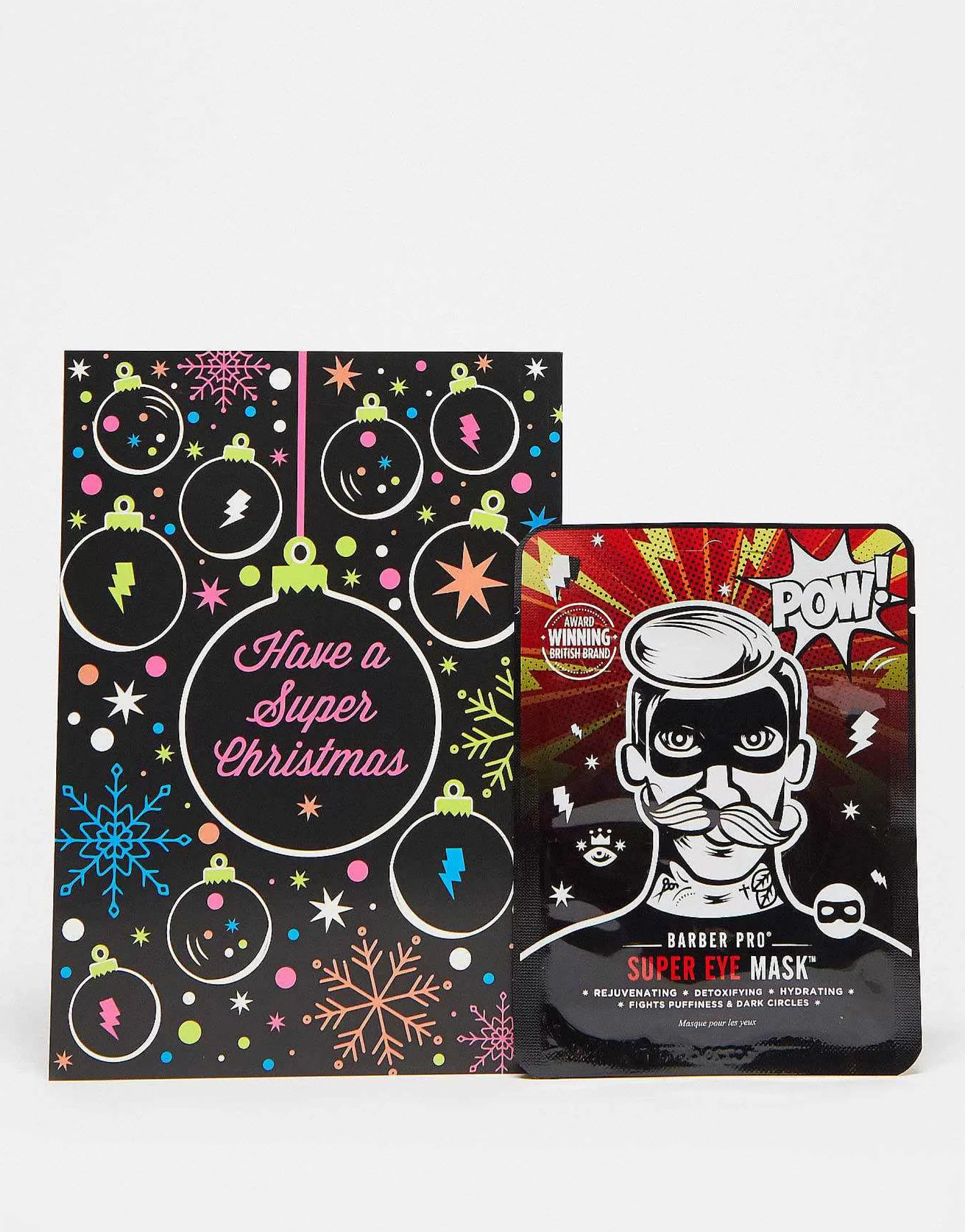Men Barber Pro Christmask Card With Super Eye Mask