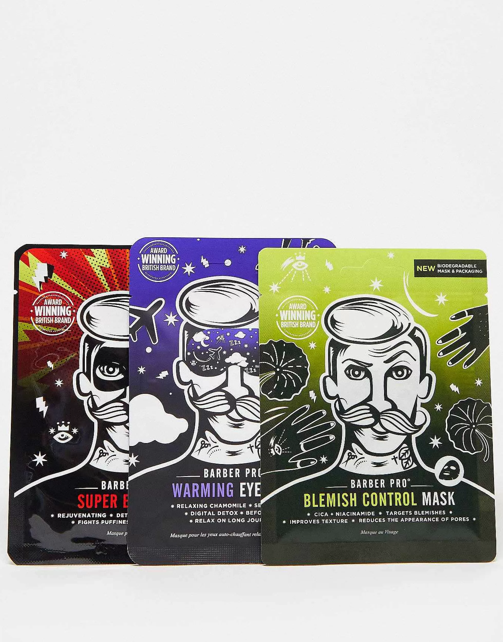 Men Barber Pro Skincare Trio - Face & Eye Mask