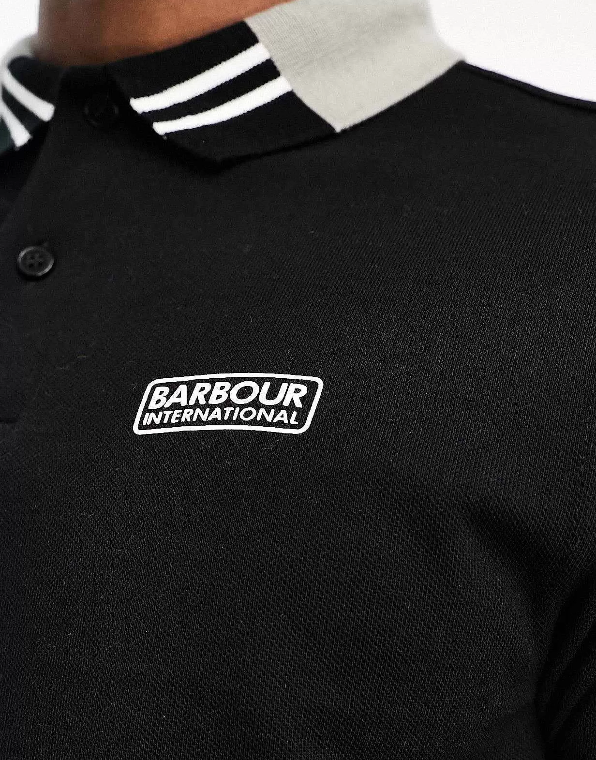 Men Barbour International Lydden Short Sleeve Polo Shirt In
