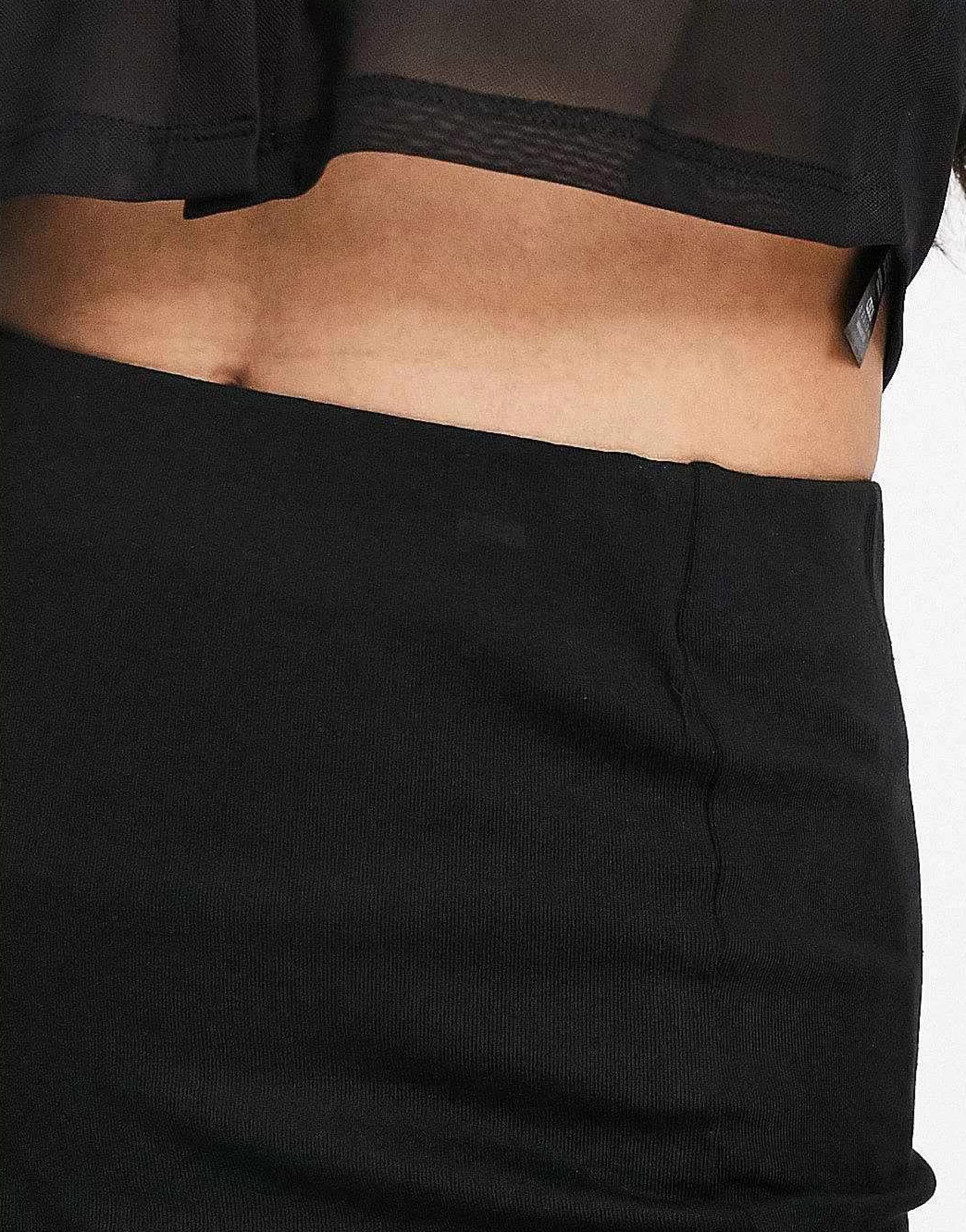Women Bershka Midi Skirt With Front Slit In