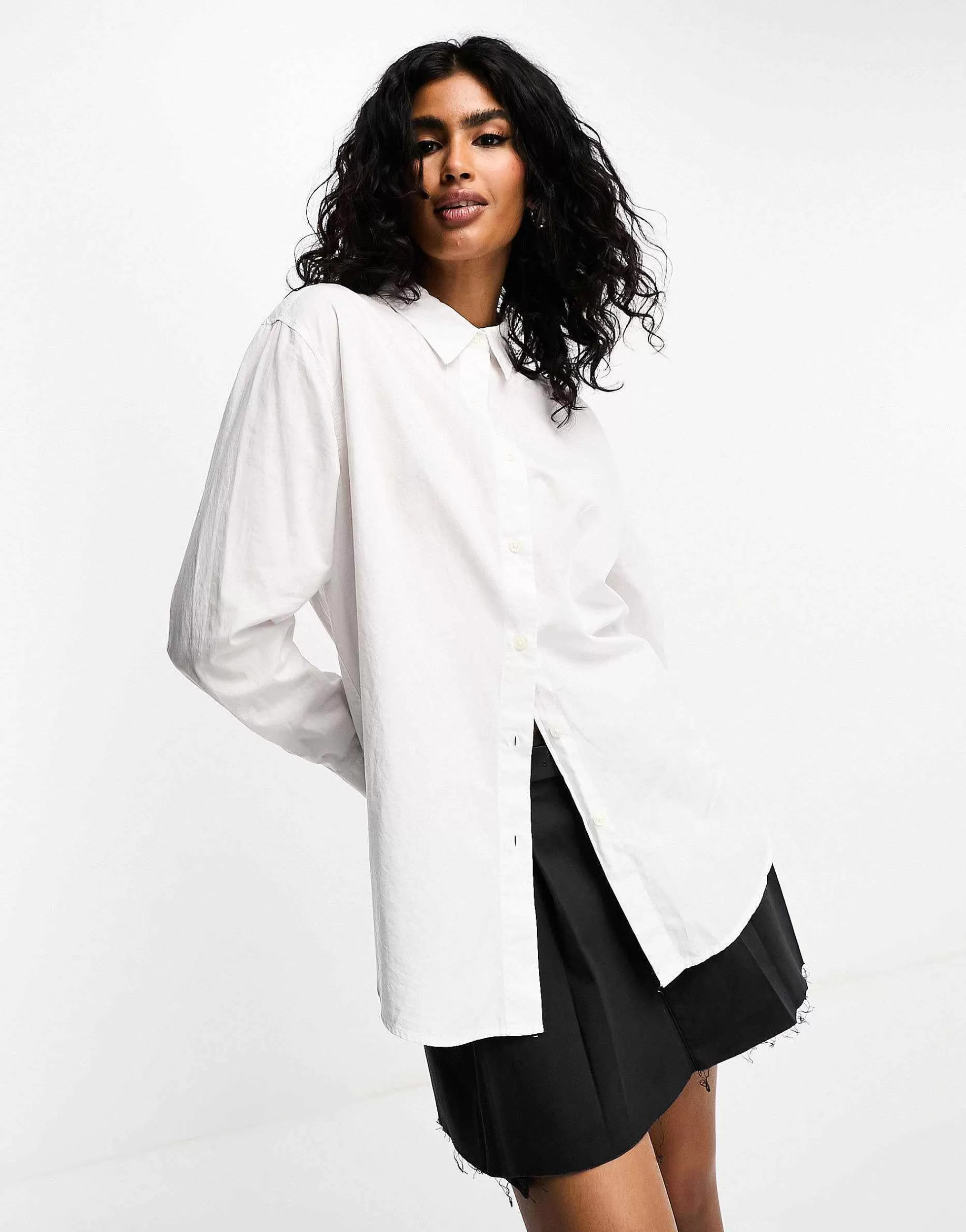 Women Bershka Oversized Shirt In