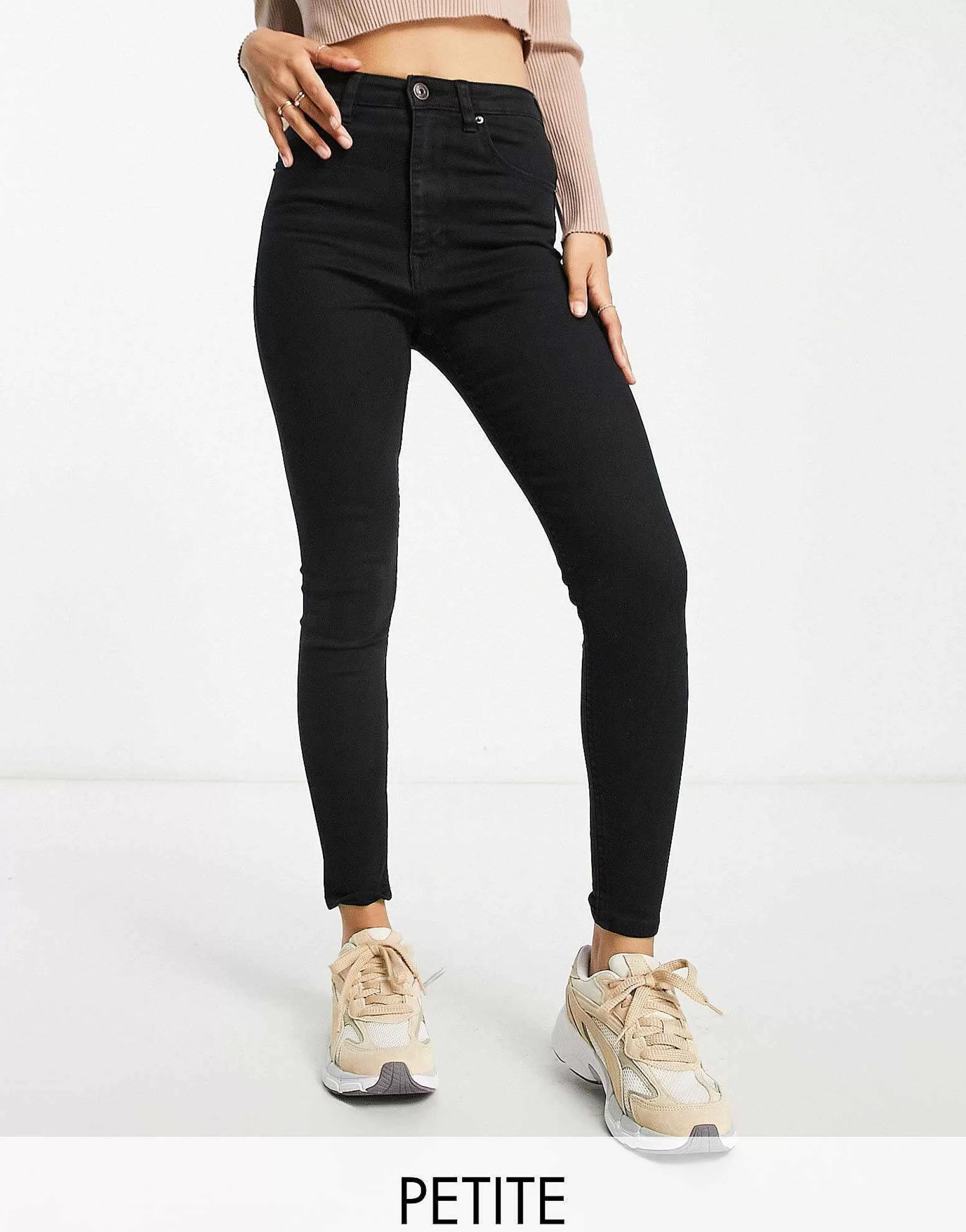 Women Bershka Petite High Waist Skinny Jean In