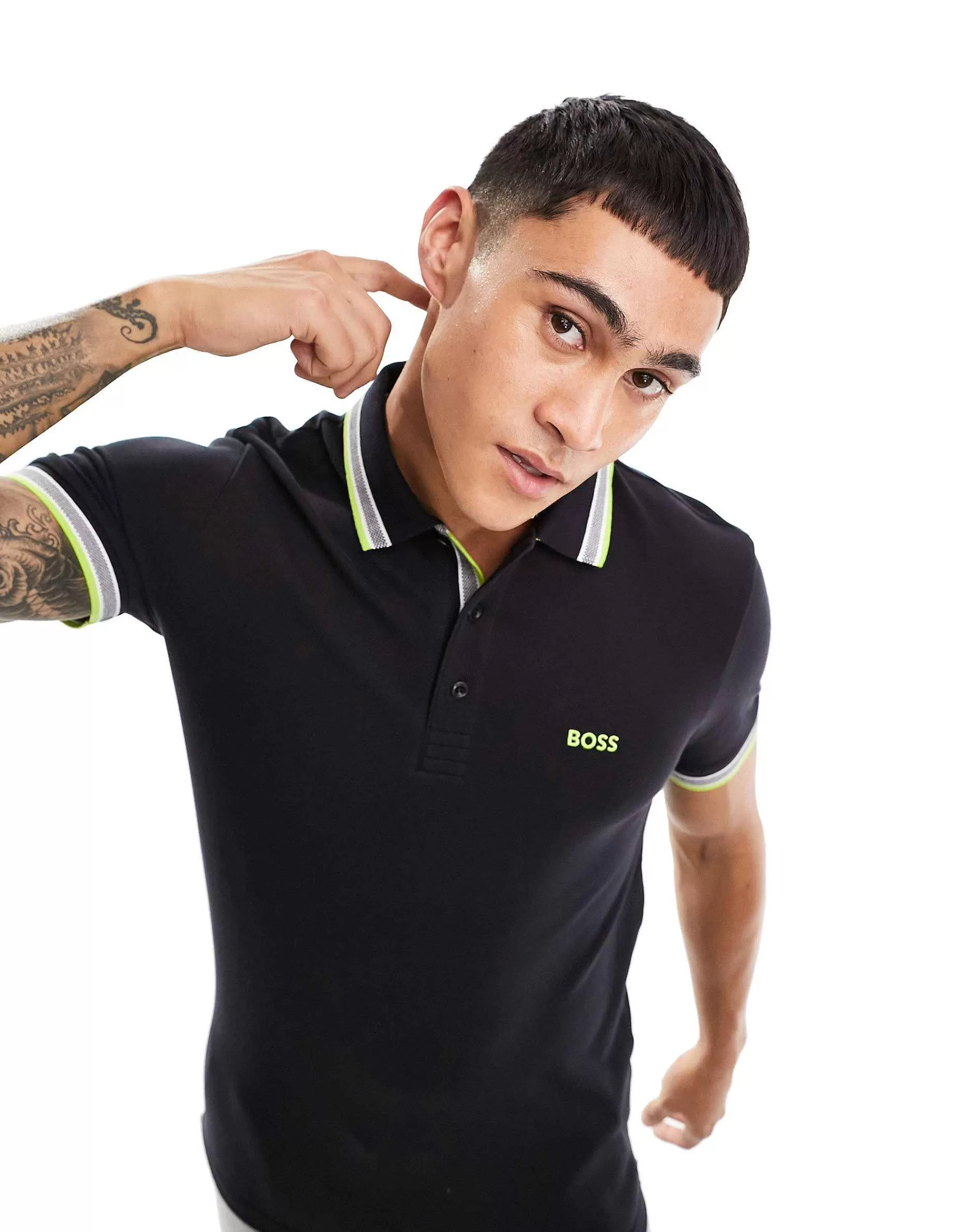Men BOSS Green Paddy Polo In
