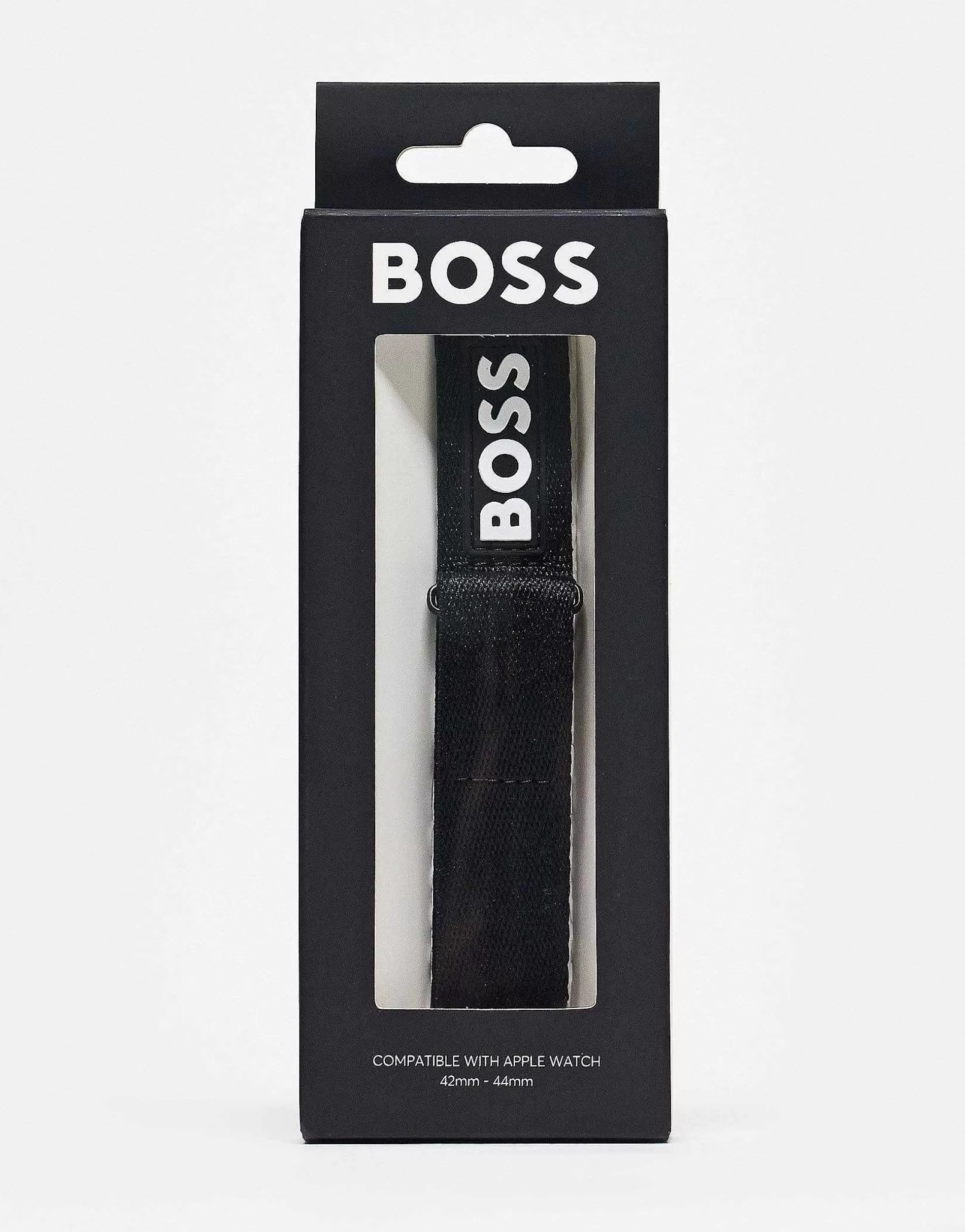 Men BOSS Men'S Silicone Logo Apple Watch Strap In