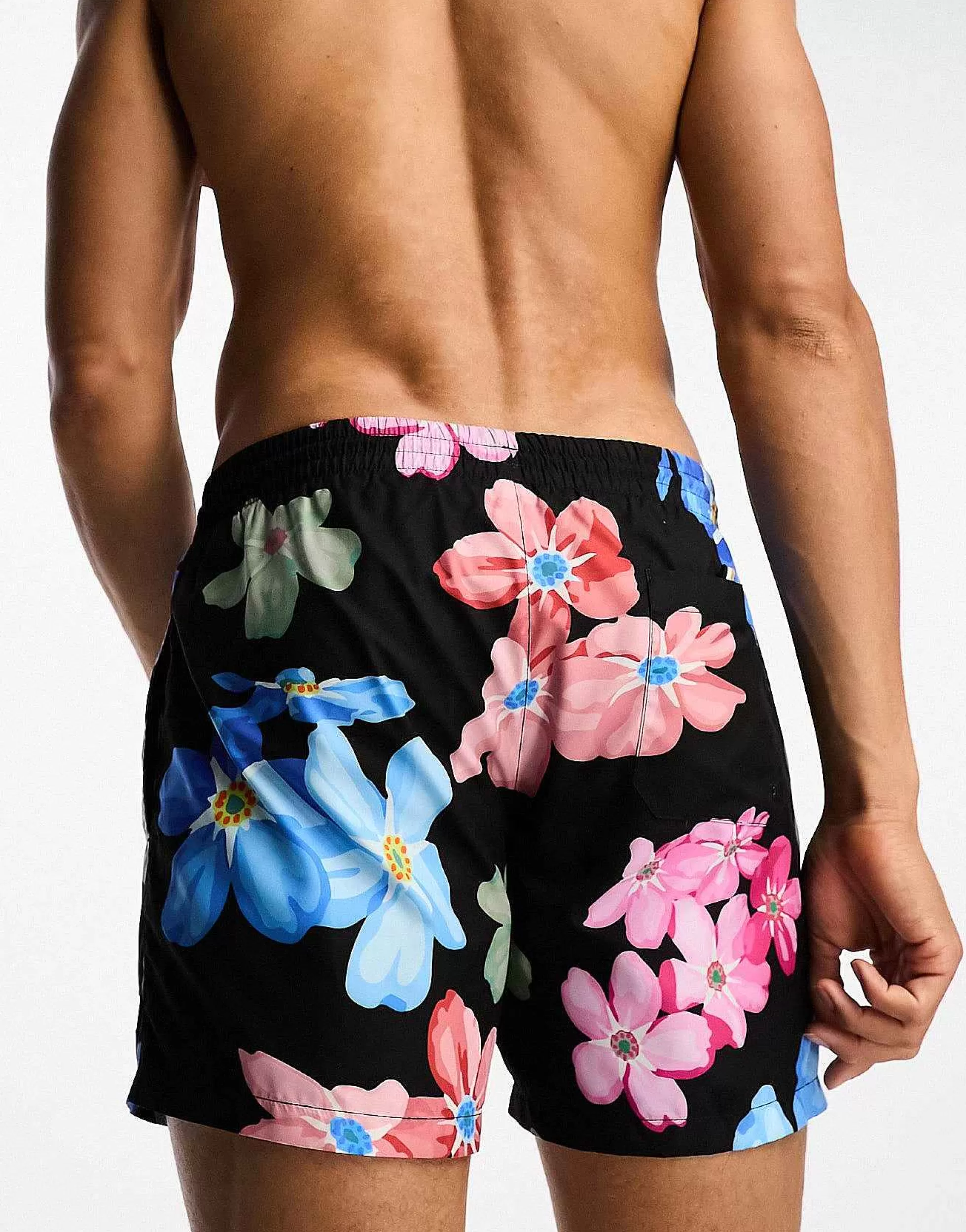 Men BOSS Bodywear Boss Piranha Floral Print Swim Short In