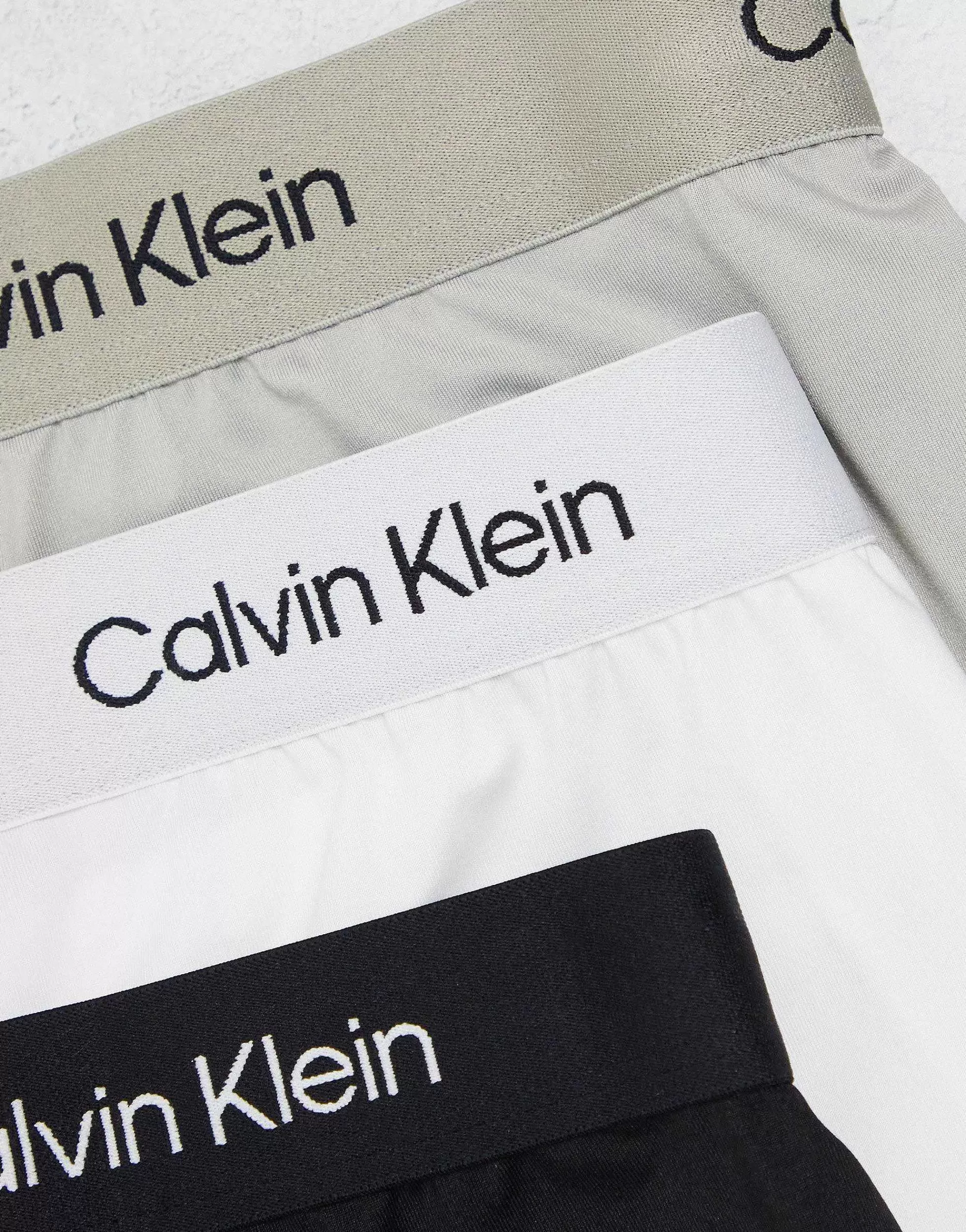 Men Calvin Klein Ck 96 3 Pack Cotton Low Rise Trunks In Multi