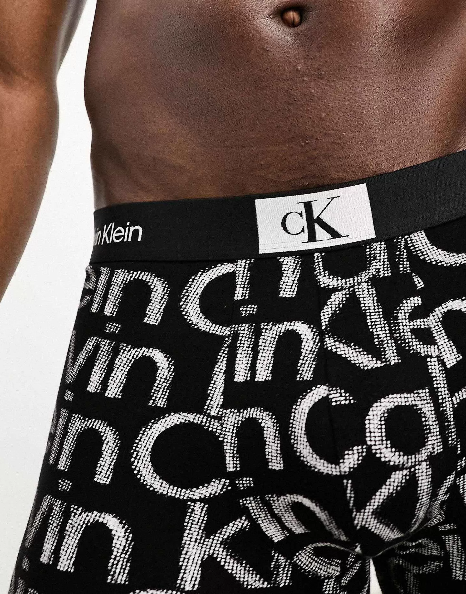 Men Calvin Klein Ck 96 Trunk In Logo Print