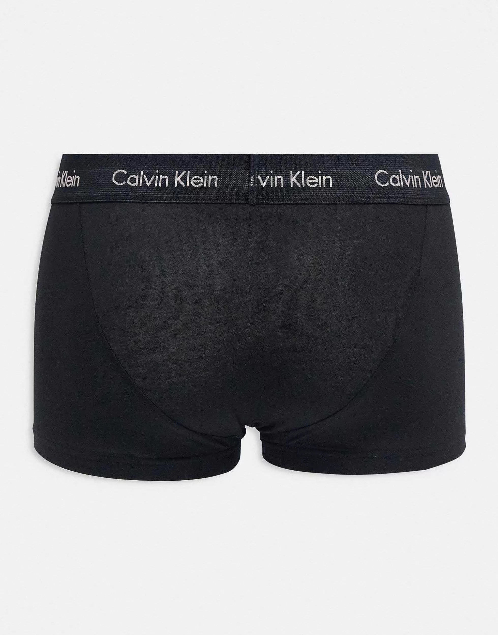 Men Calvin Klein Cotton Stretch 3 Pack Low Rise Trunks In