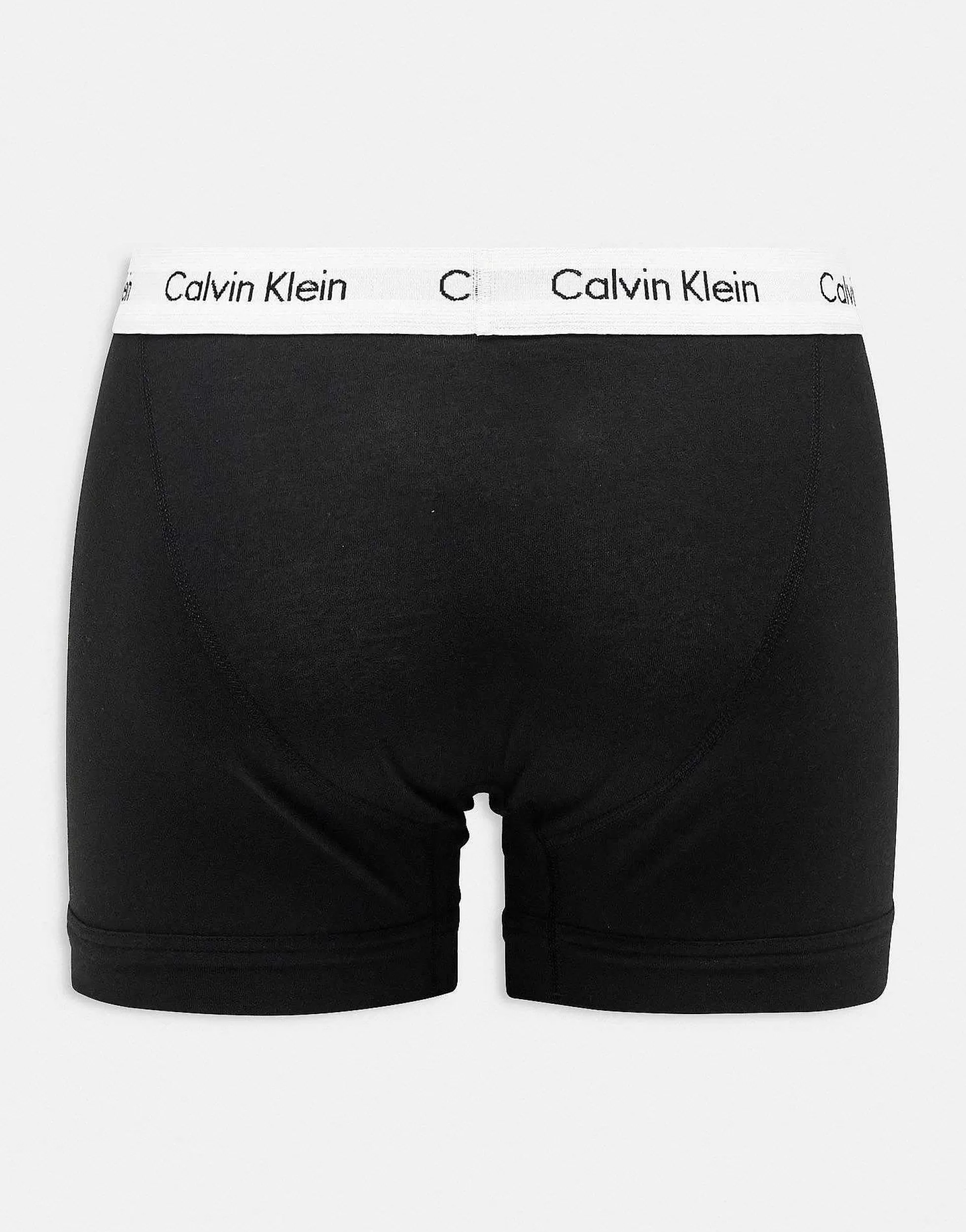Men Calvin Klein Cotton Stretch 3 Pack Trunks In