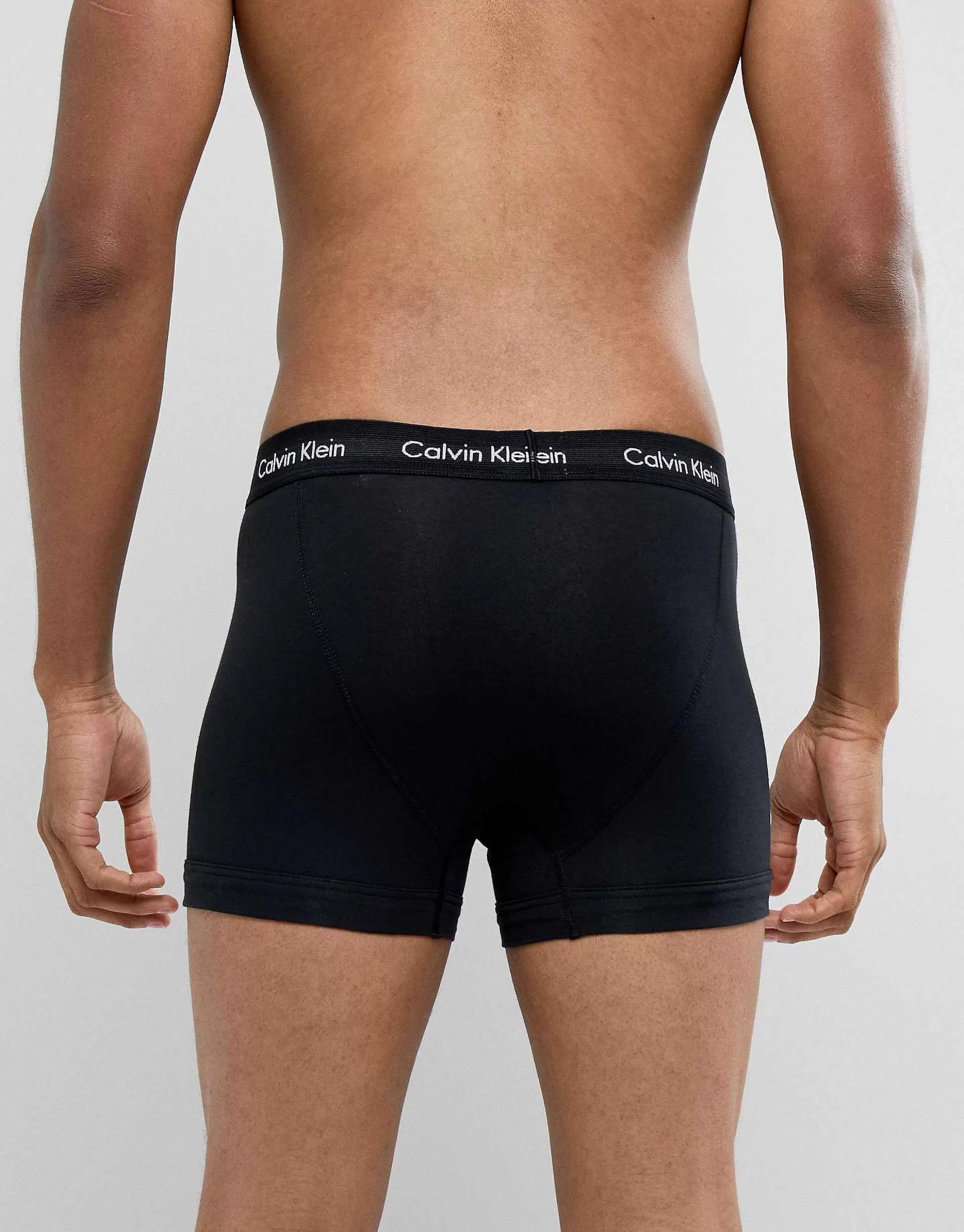 Men Calvin Klein Cotton Stretch 3 Pack Trunks In