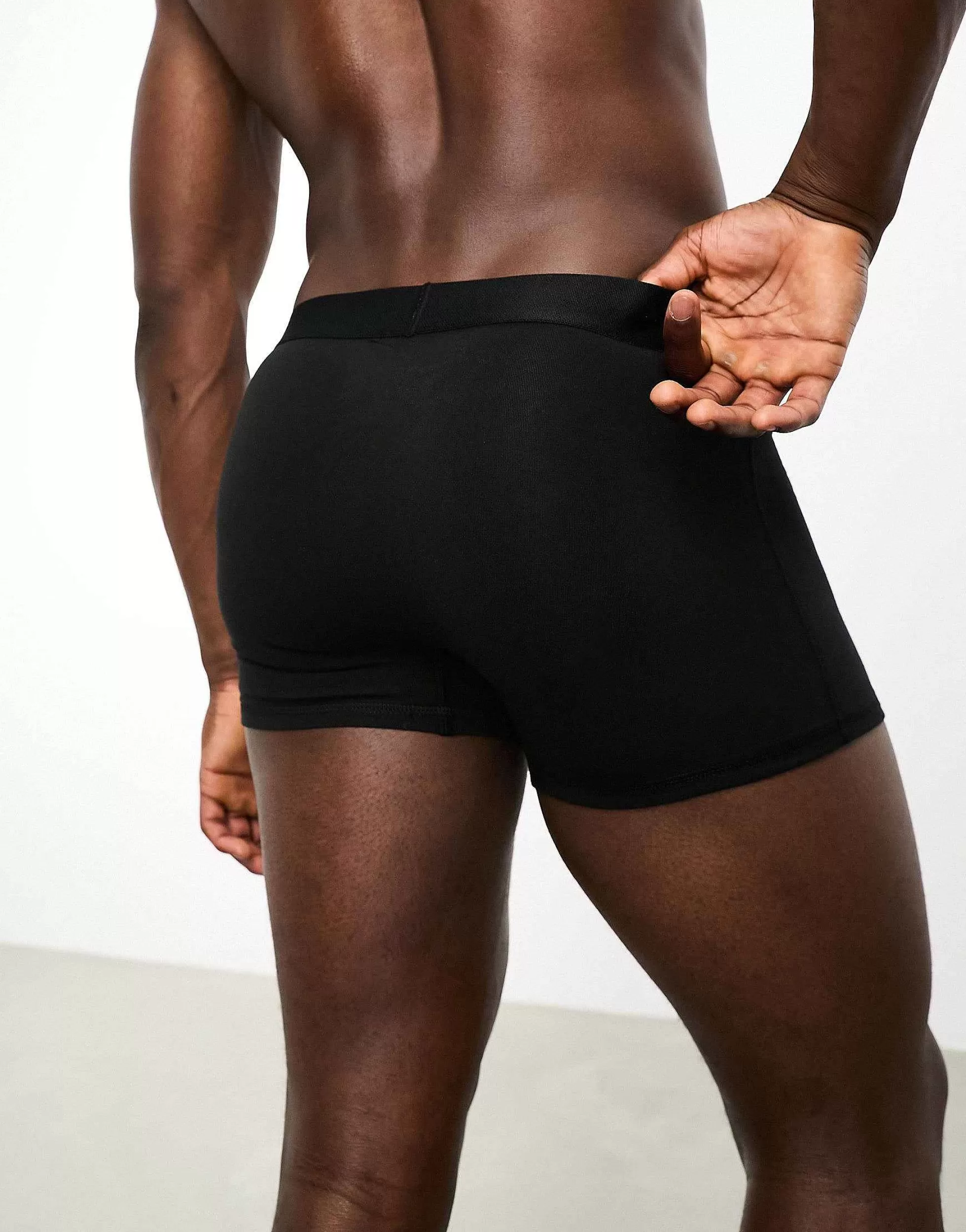 Men Calvin Klein Future Shift Trunk In Black With Green Logo Waistband