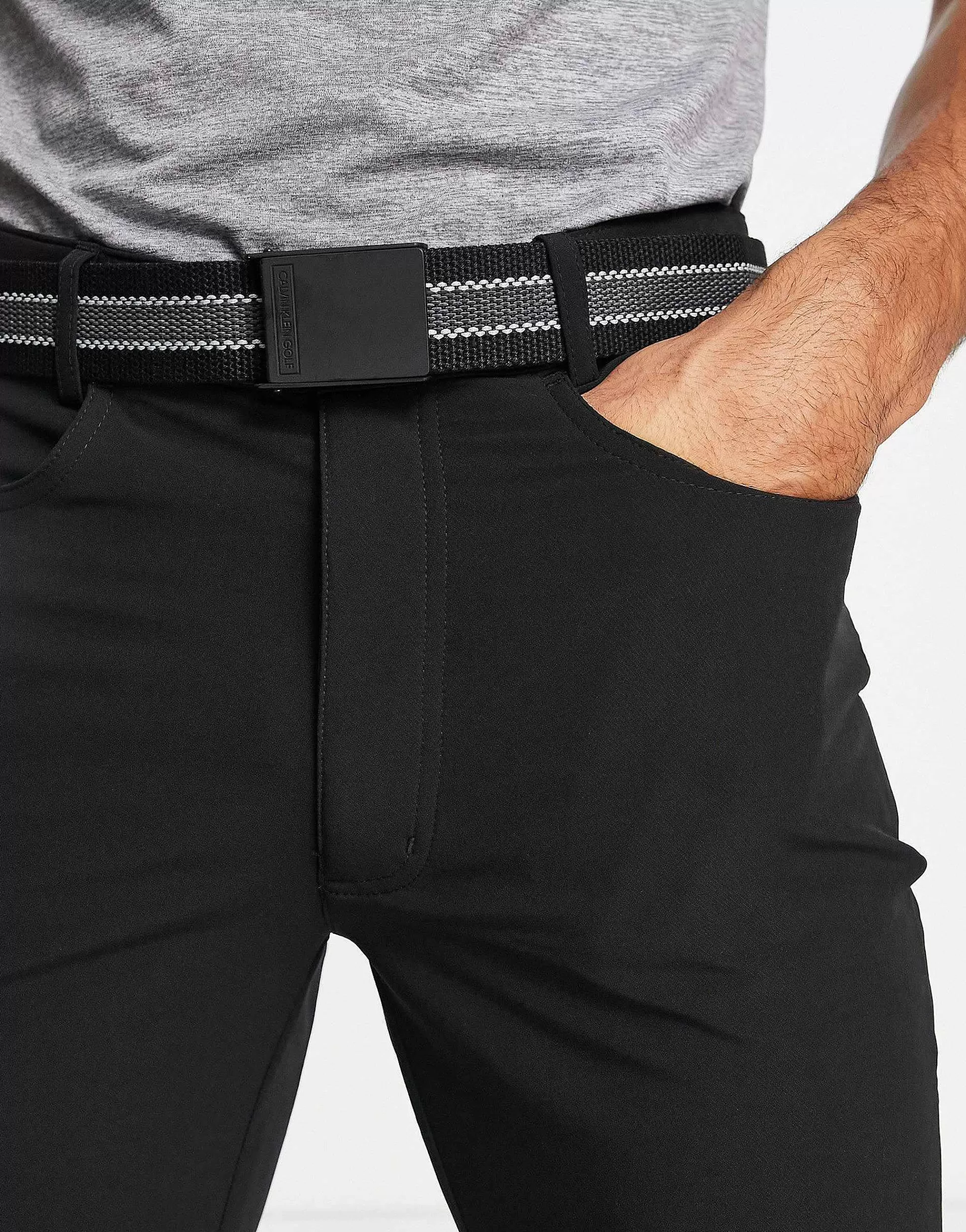 Men Calvin Klein Golf Cut To Size Webbing Belt In
