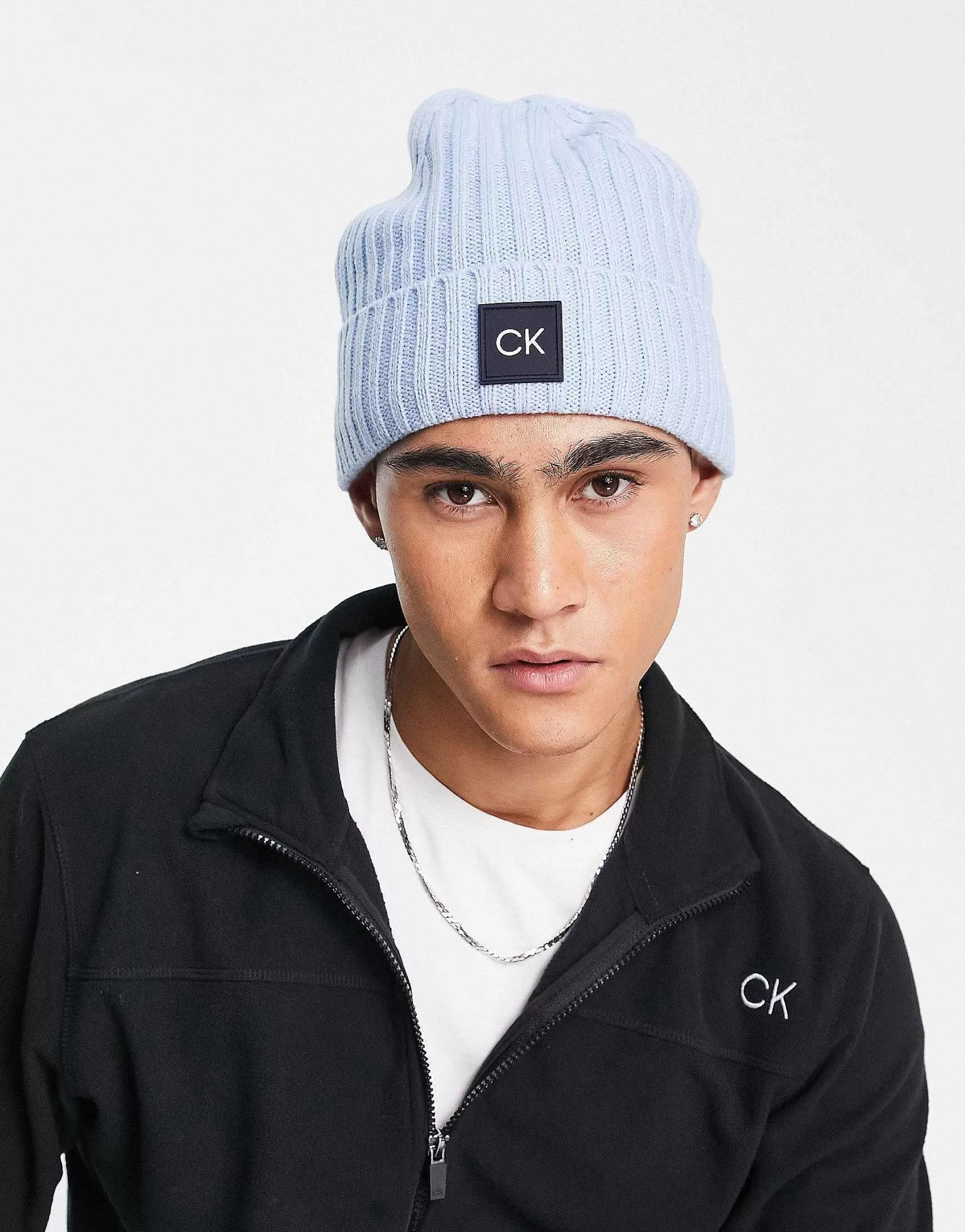 Men Calvin Klein Golf Losar Knitted Beanie In