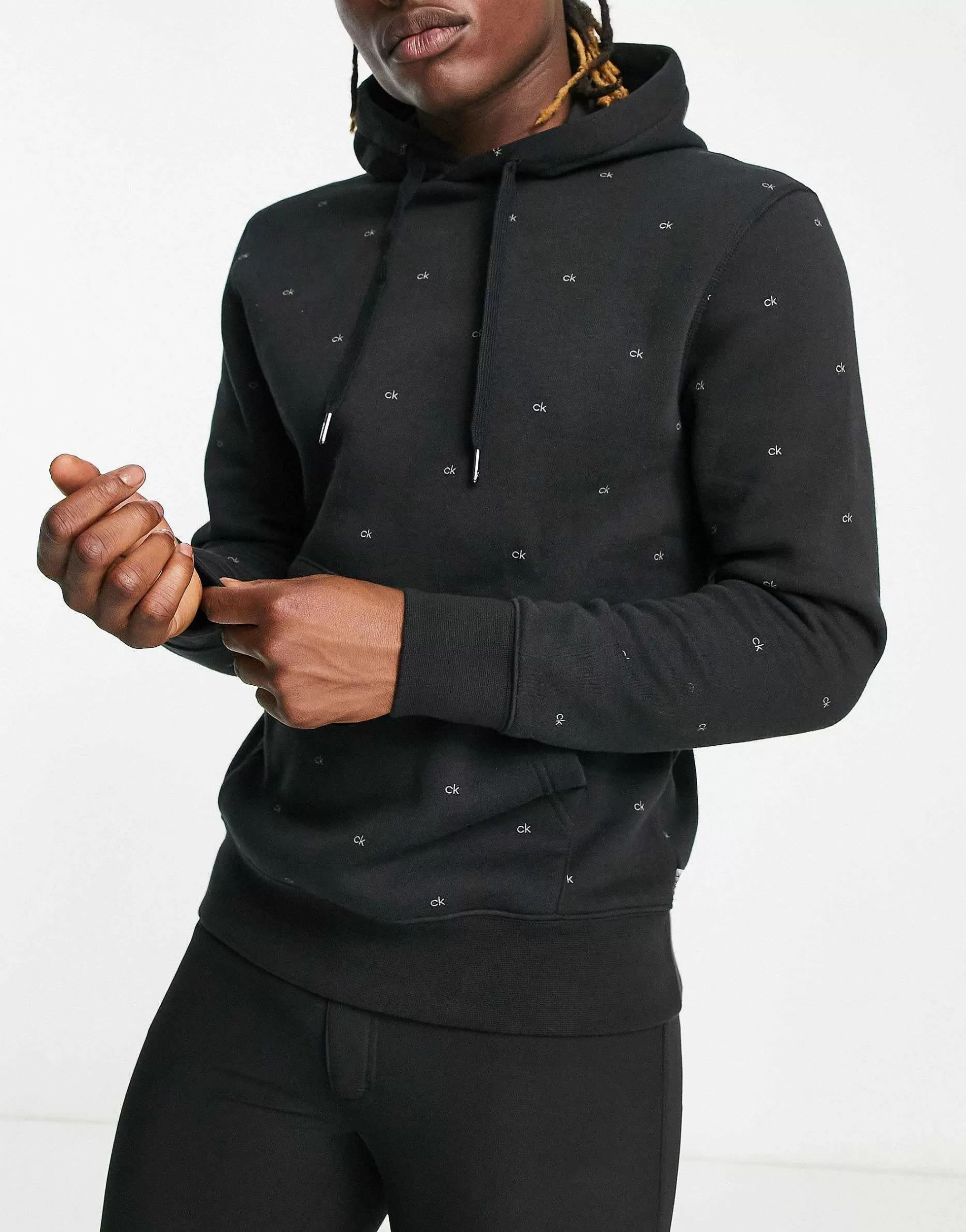Men Calvin Klein Golf Planet Monogram Hoodie In