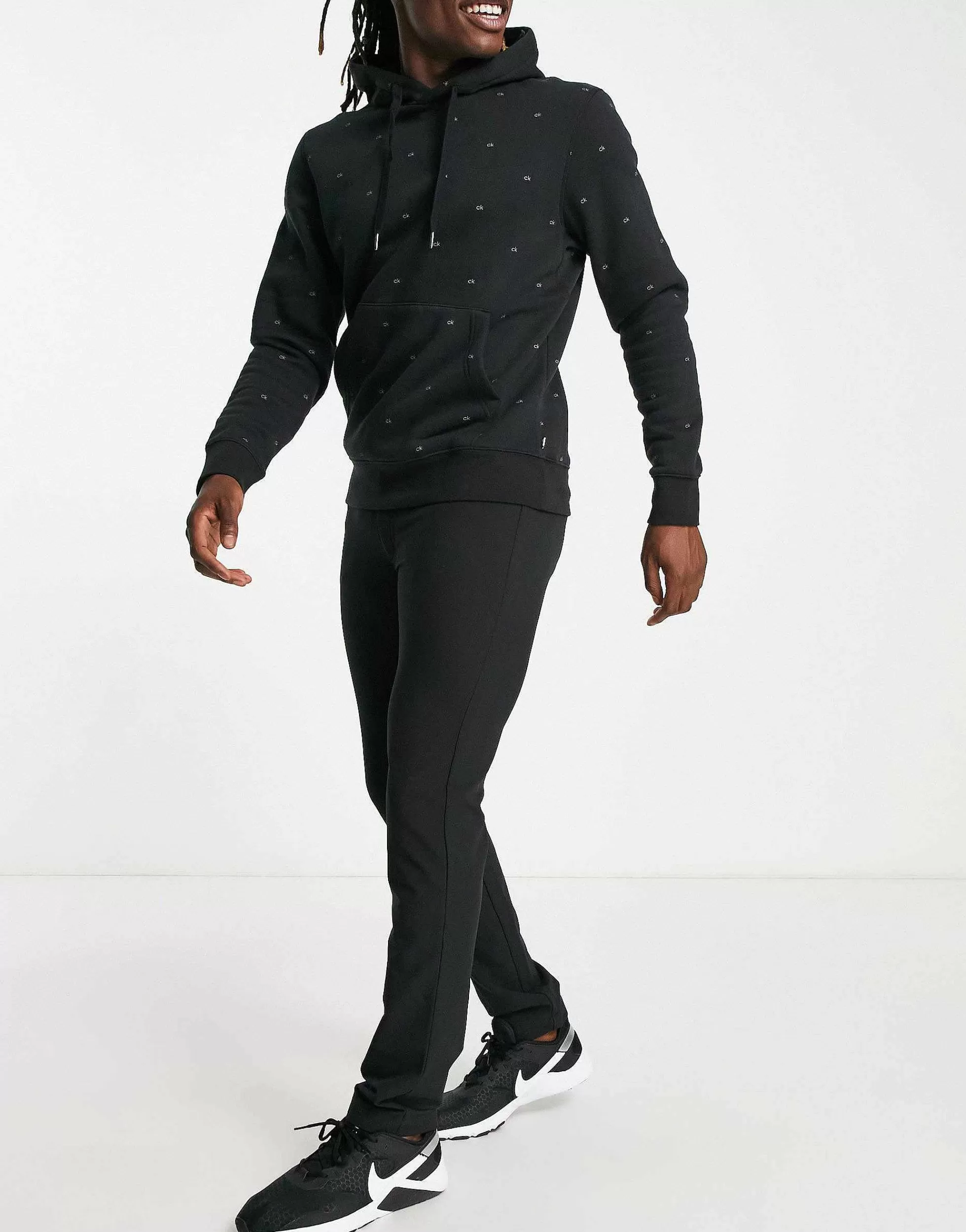 Men Calvin Klein Golf Planet Monogram Hoodie In
