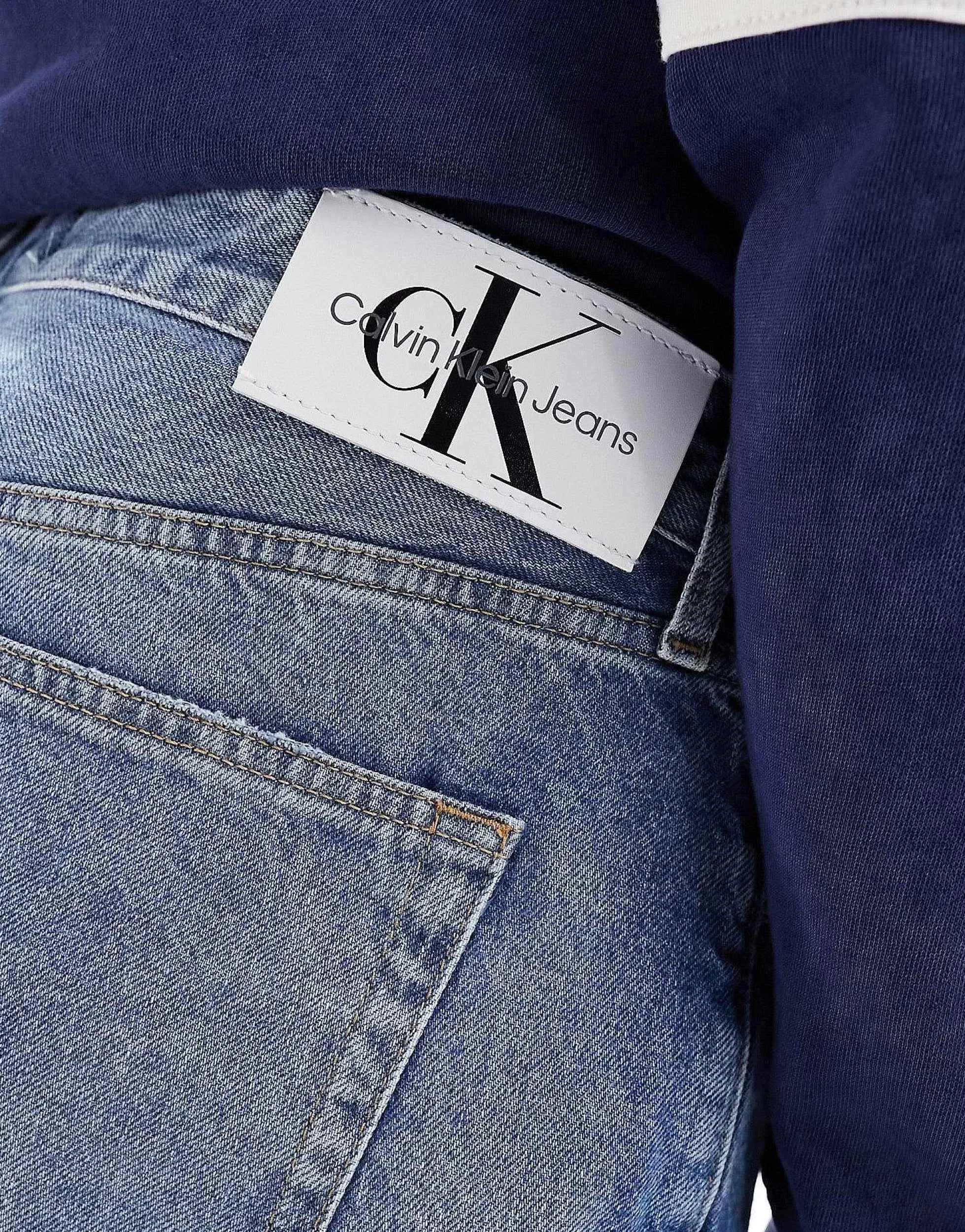 Men Calvin Klein Jeans Cc Regular Denim Shorts In Light Wash Blue