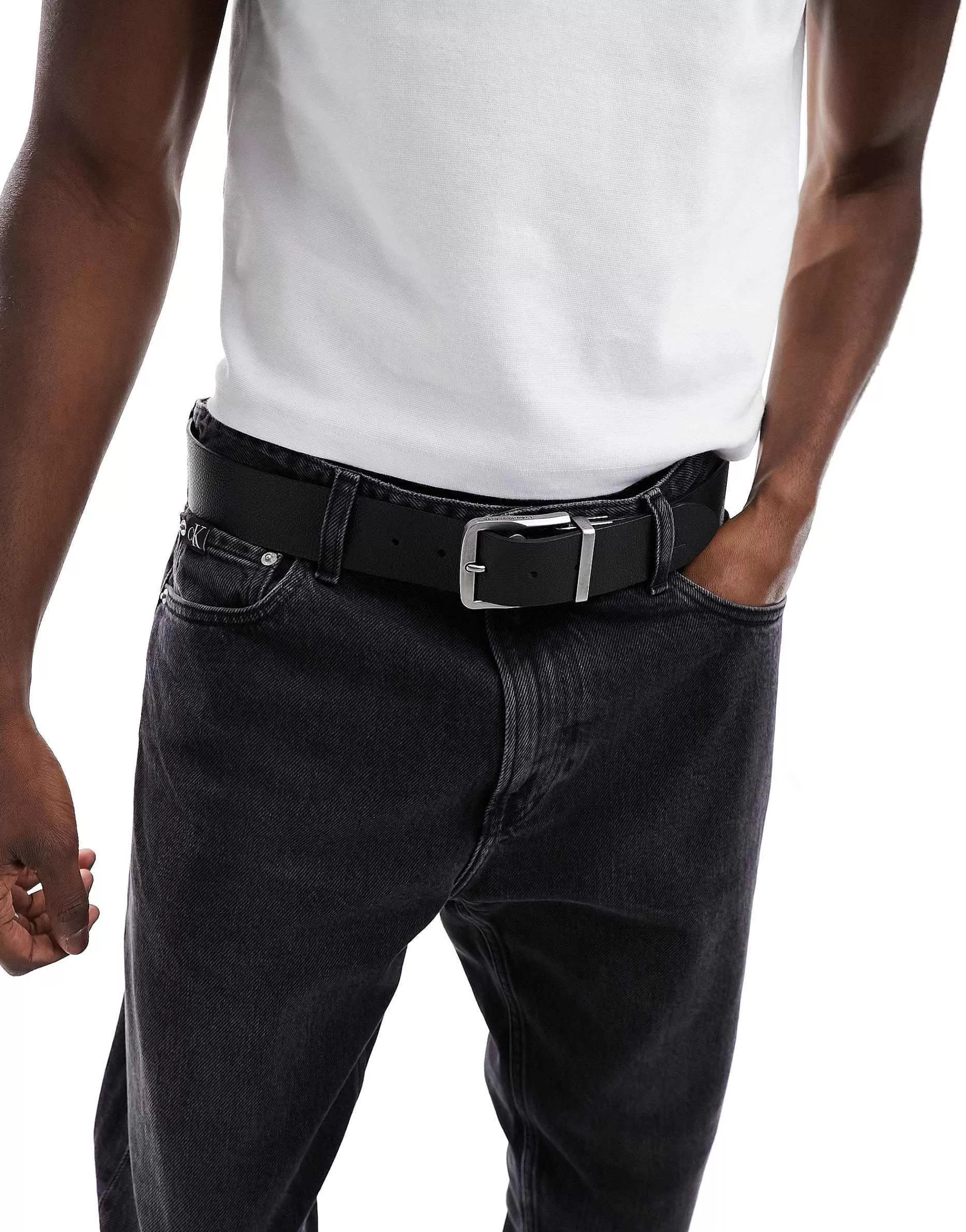 Men Calvin Klein Jeans Classic Reversible Leather Belt In