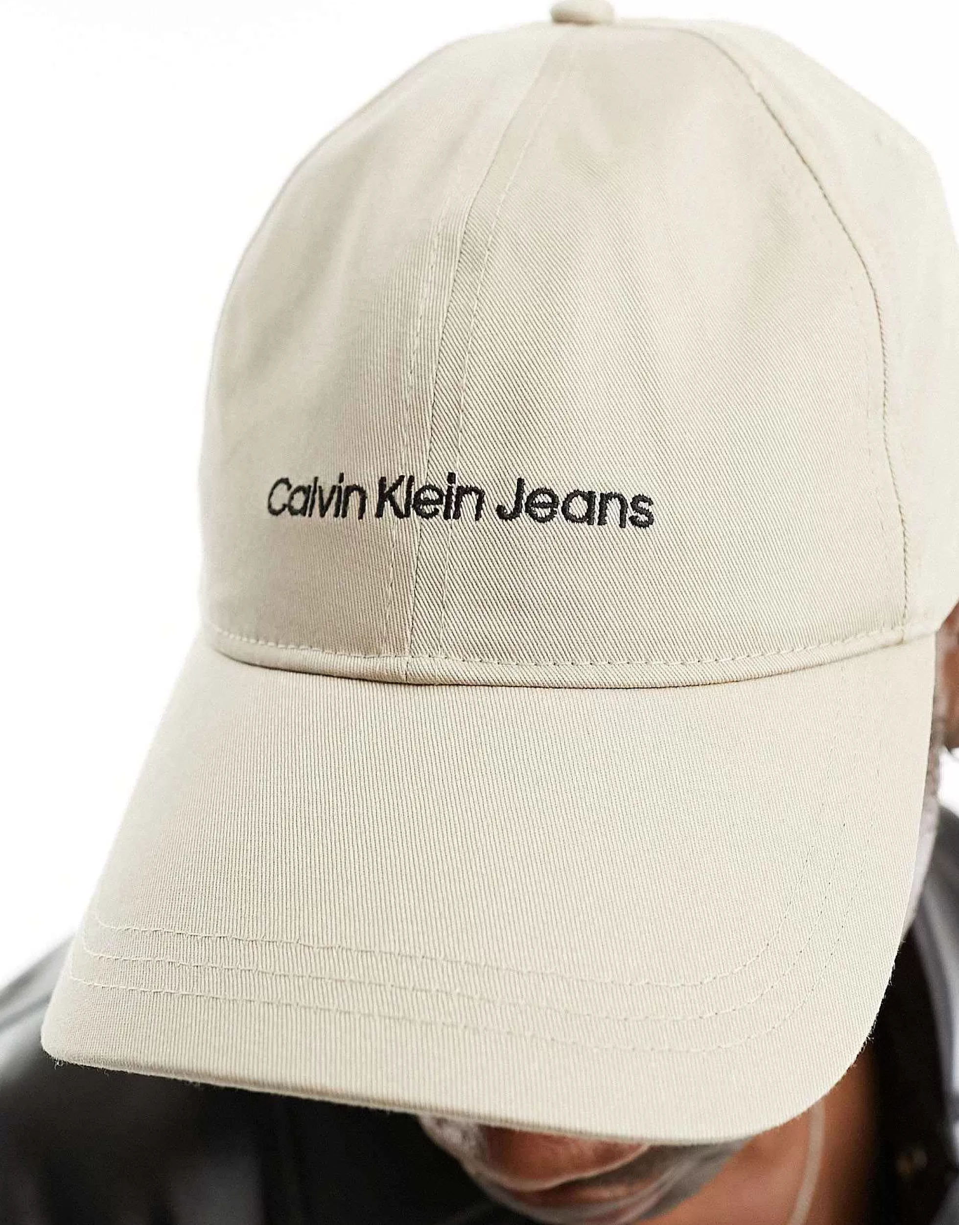Men Calvin Klein Jeans Institutional Logo Cap In Taupe