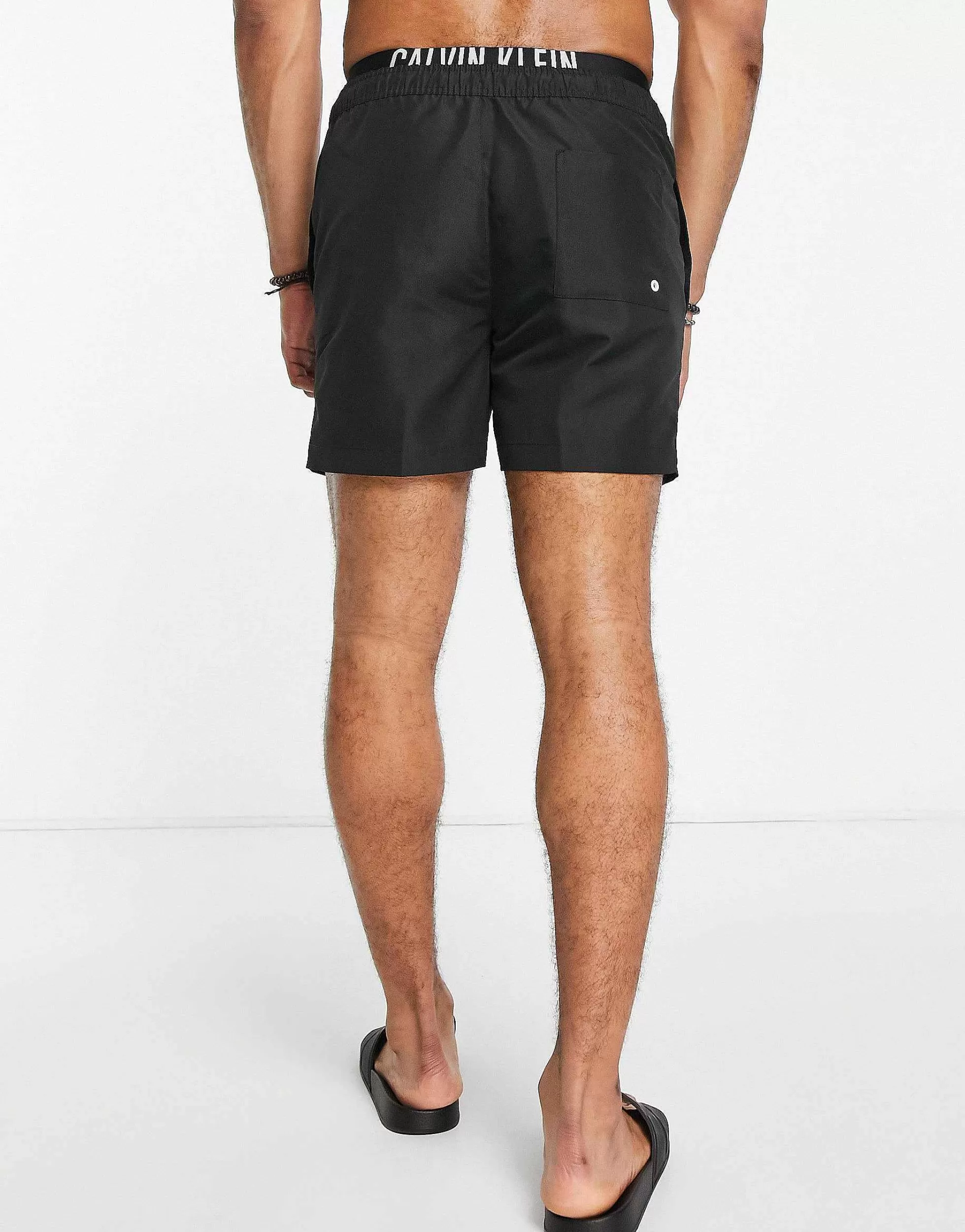 Men Calvin Klein Small Thigh Logo Swim Shorts In