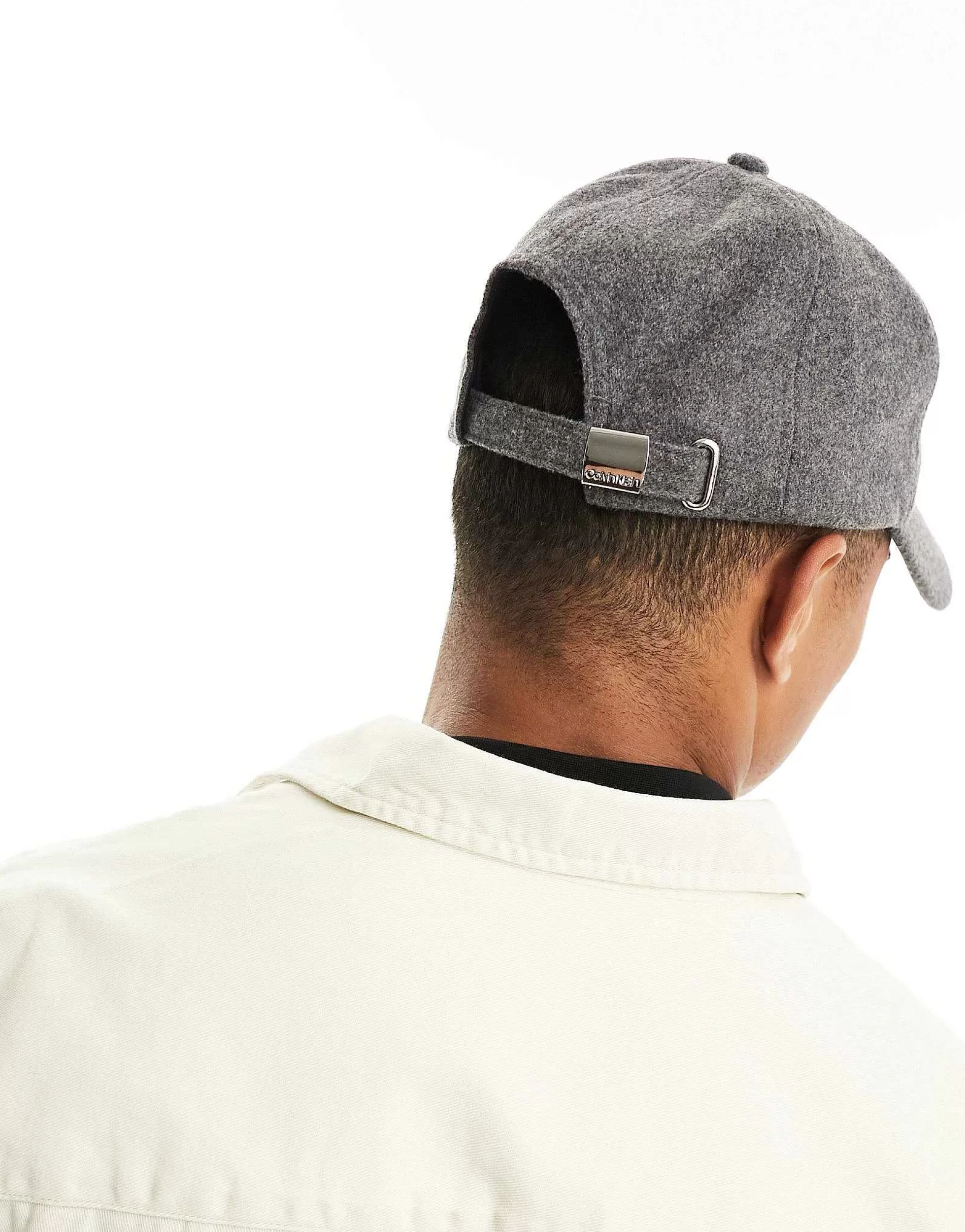 Men Calvin Klein Wool Cap In Charcoal