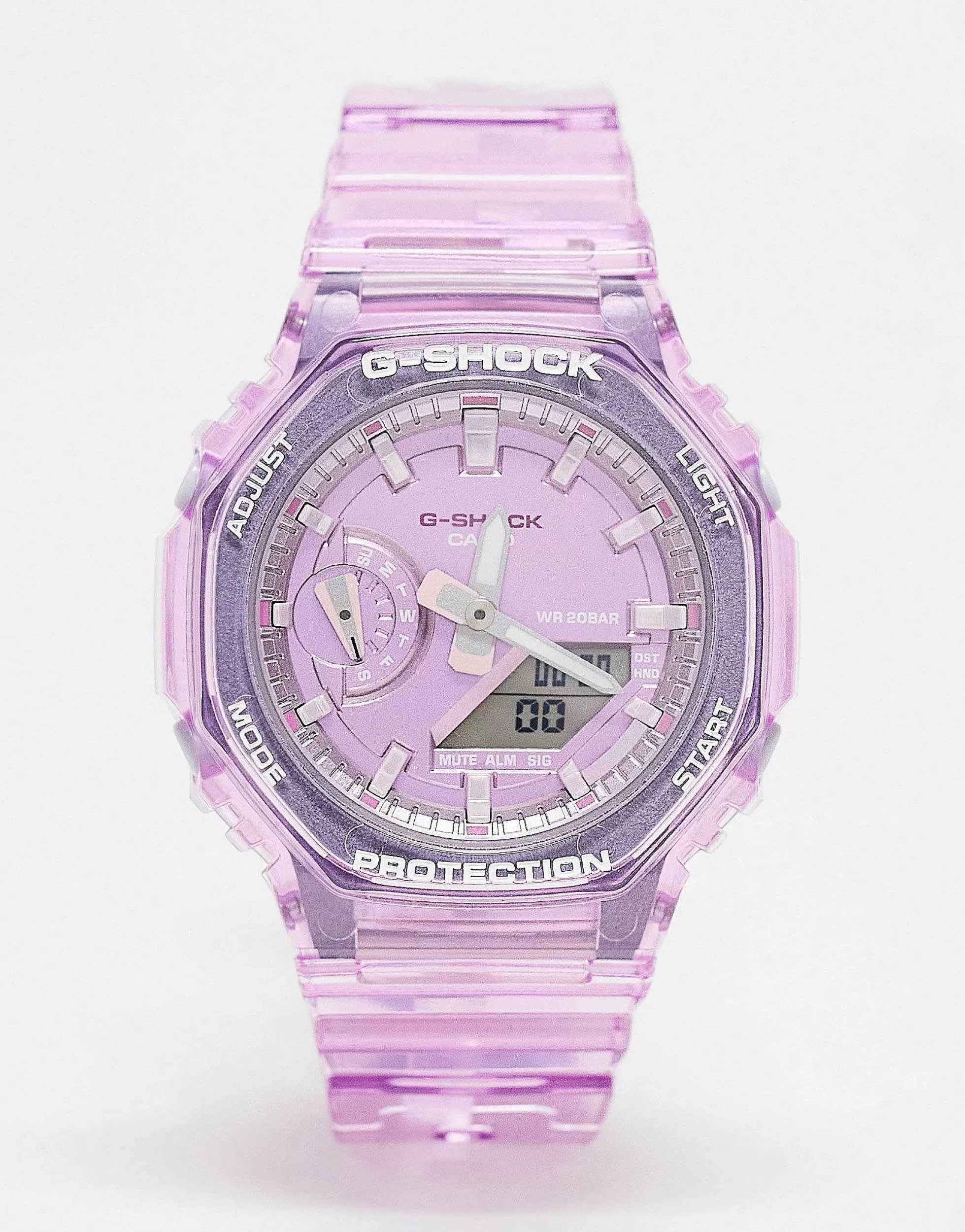 Men Casio Gma-S2100Sk Watch In Clear Purple