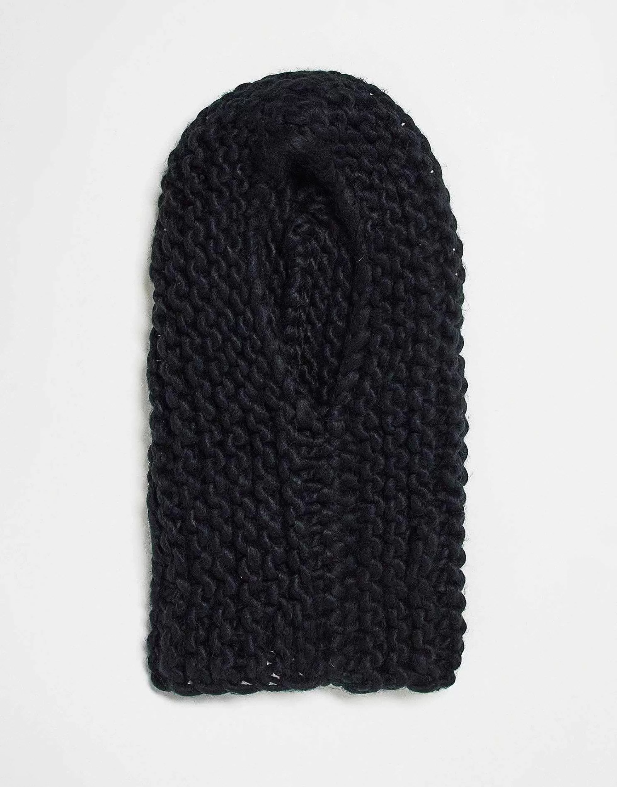 Men Collusion Chunky Crochet Textured Knit Balaclava In