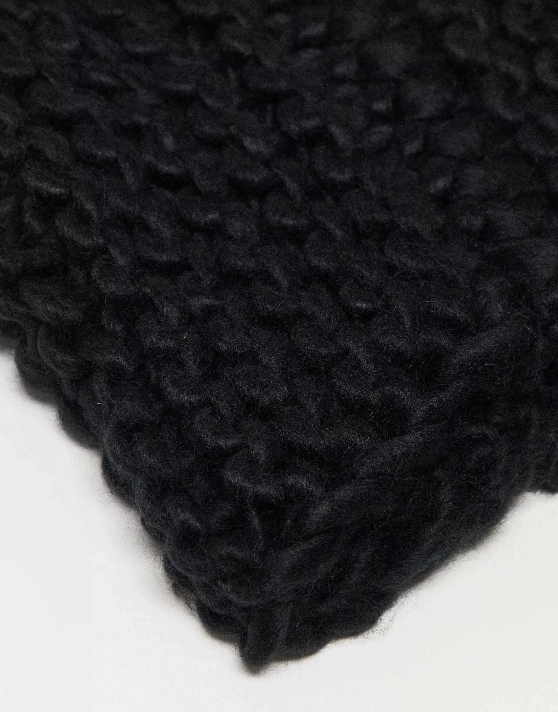 Men Collusion Chunky Crochet Textured Knit Balaclava In