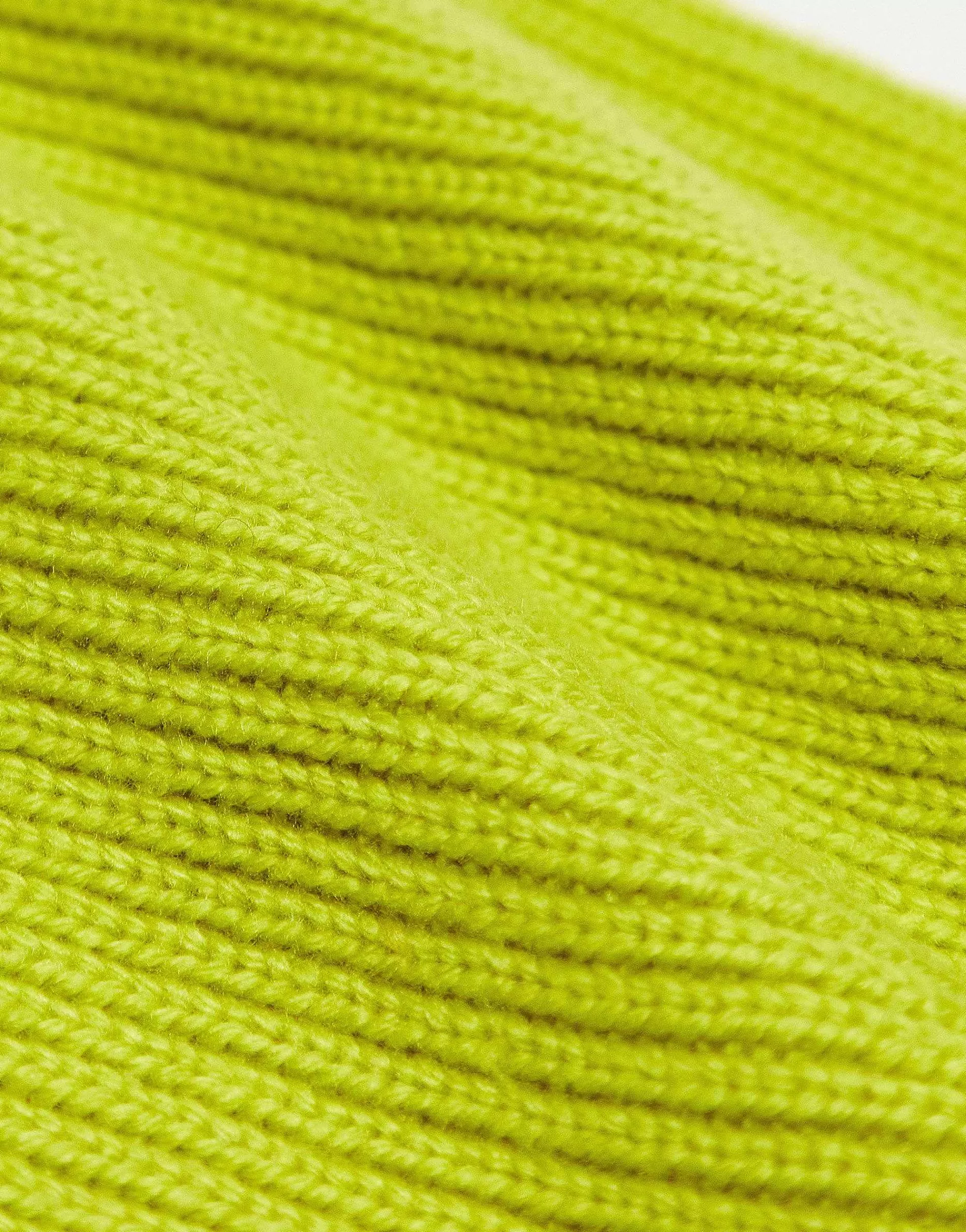 Men Collusion Knitted Balaclava With Diamante Hot Fix In Lime Green
