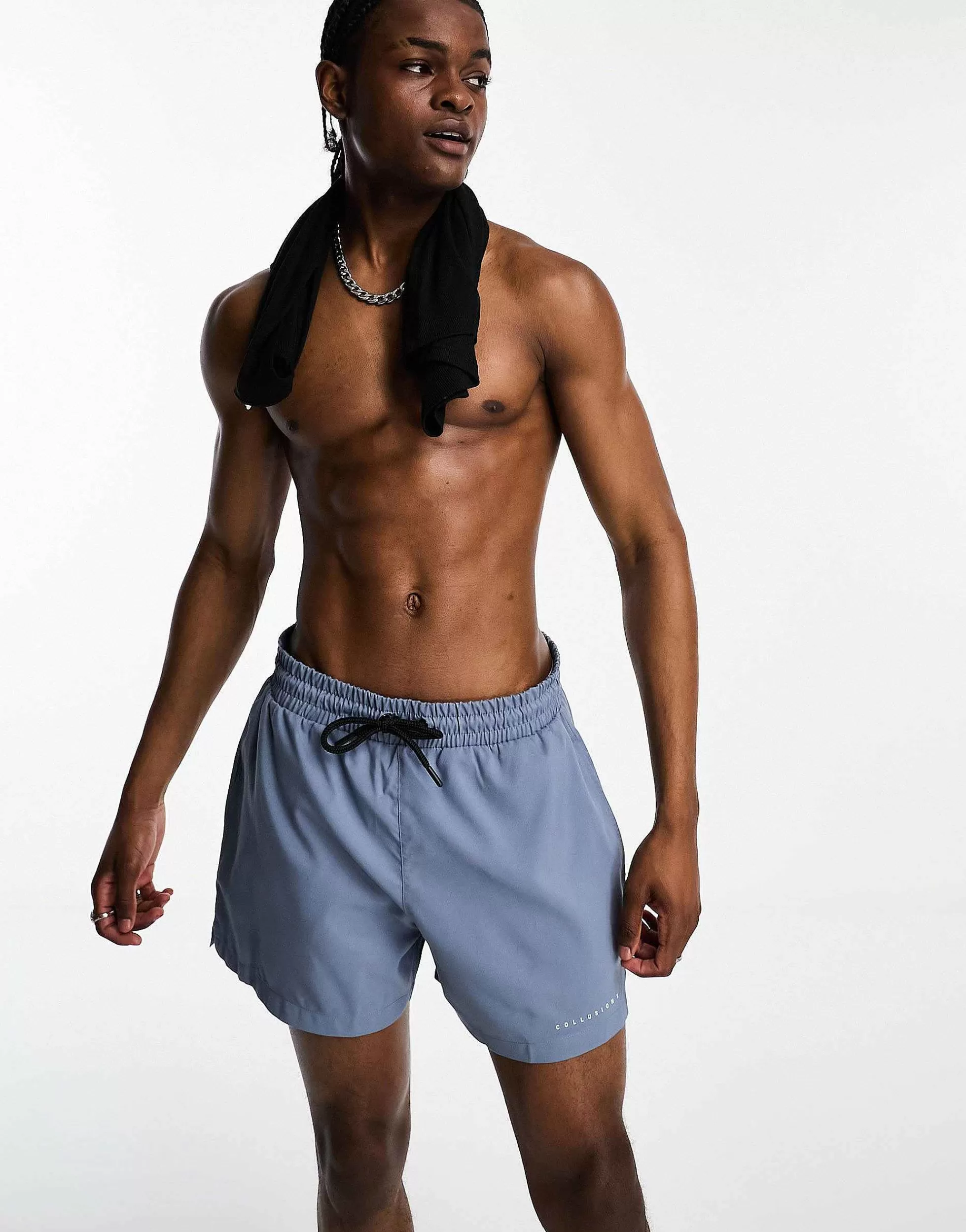 Men Collusion Shorter Length Swim Short In