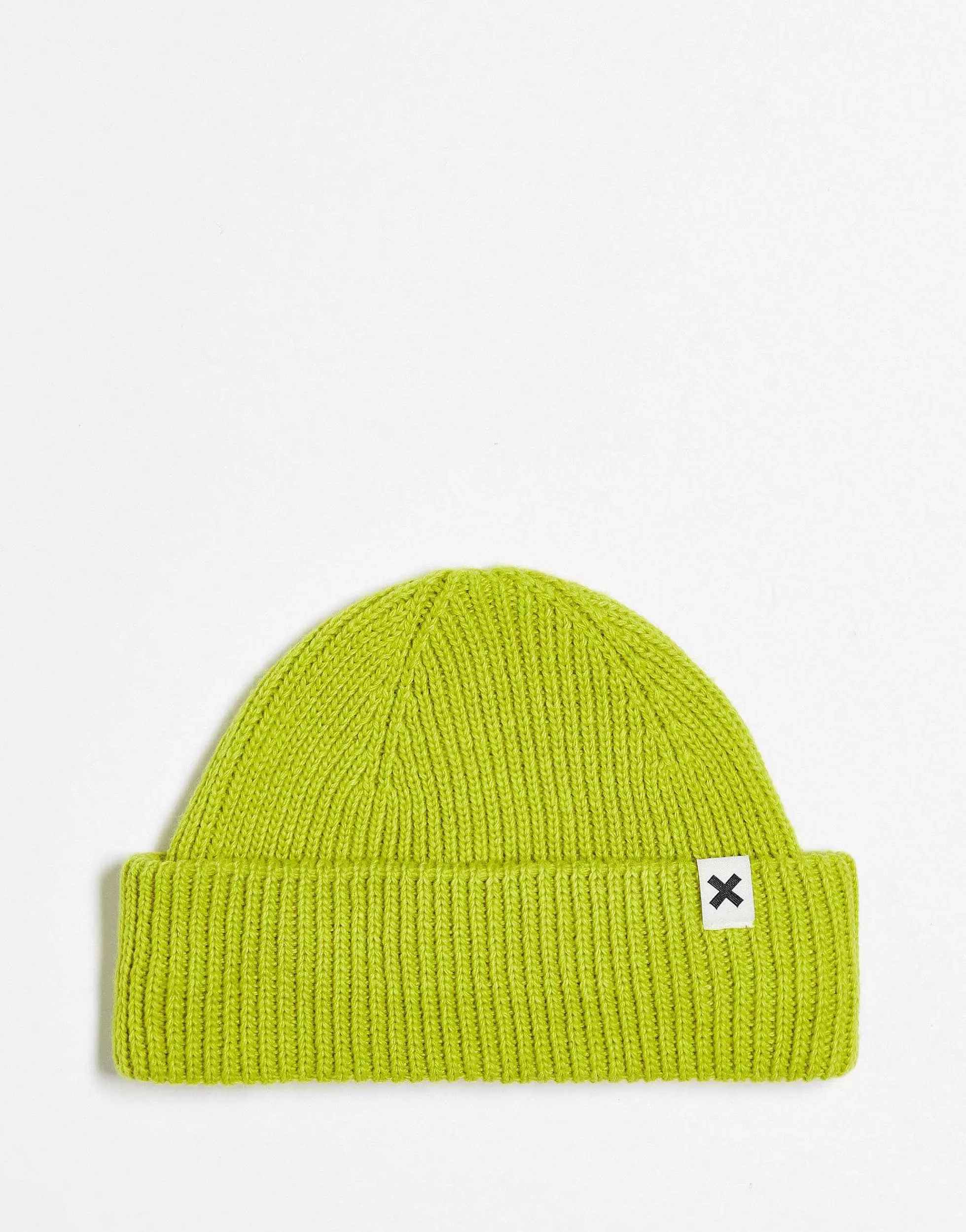 Women Collusion Unisex Fisherman Beanie In Lime Green