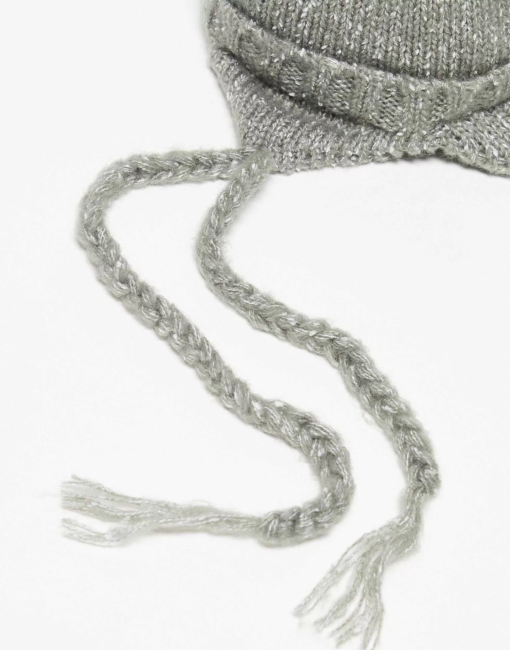 Men Collusion Unisex Knitted Cap With Tassels In