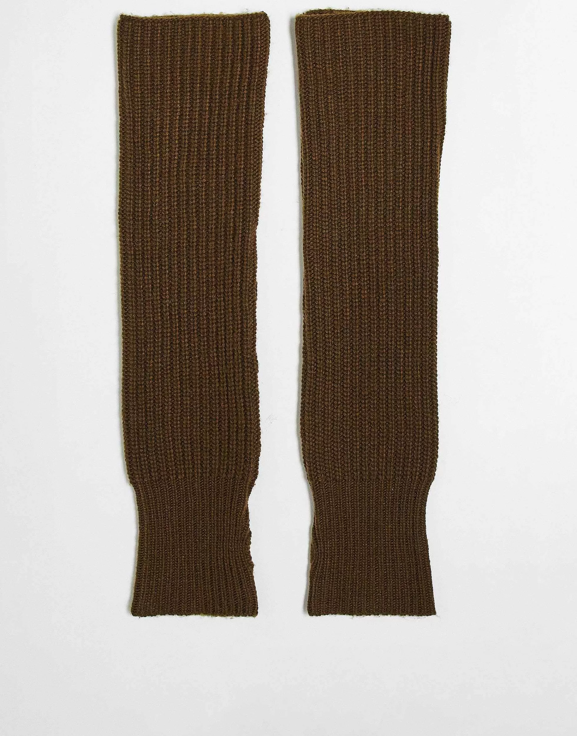 Women Collusion Unisex Long Sleeve Knitted Fingerless Gloves In