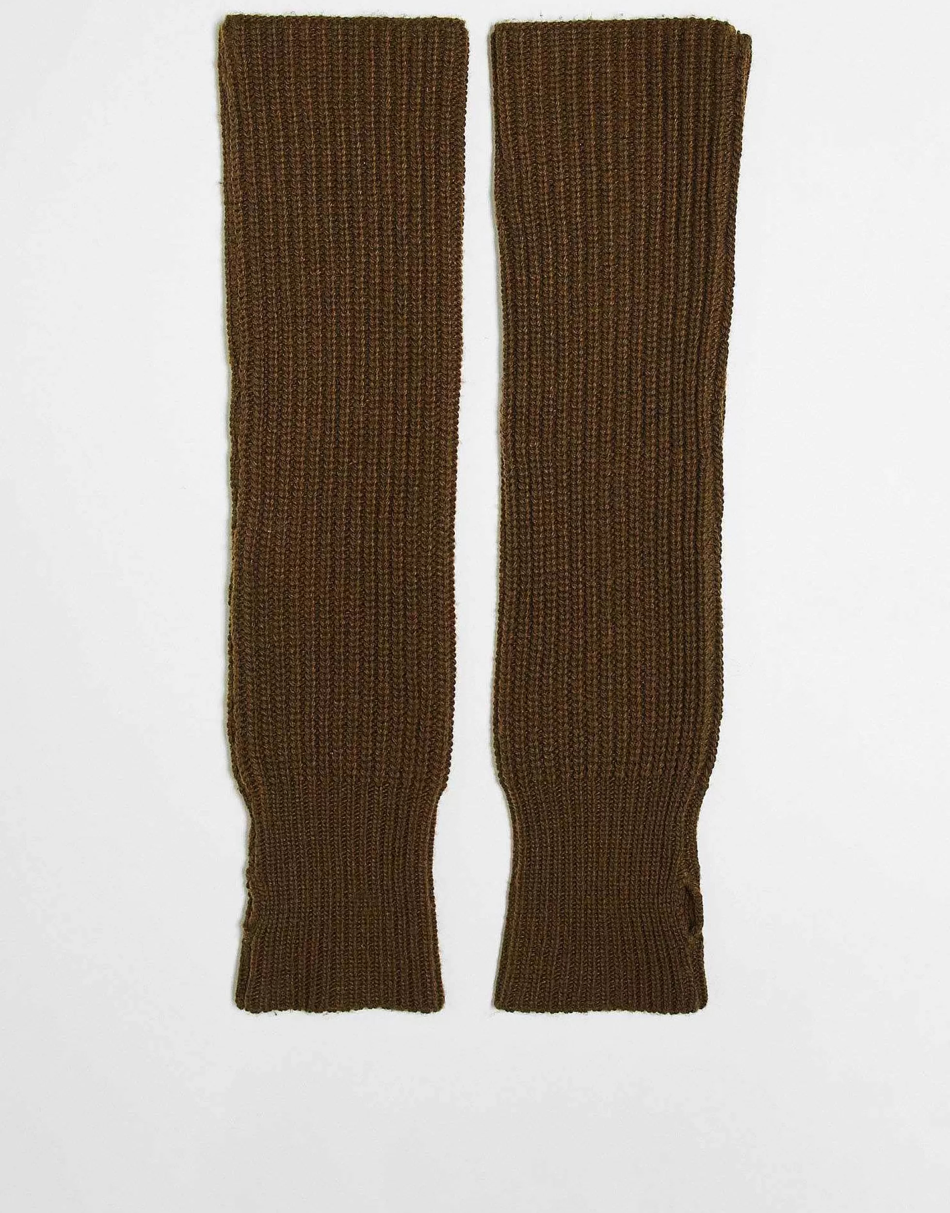 Women Collusion Unisex Long Sleeve Knitted Fingerless Gloves In