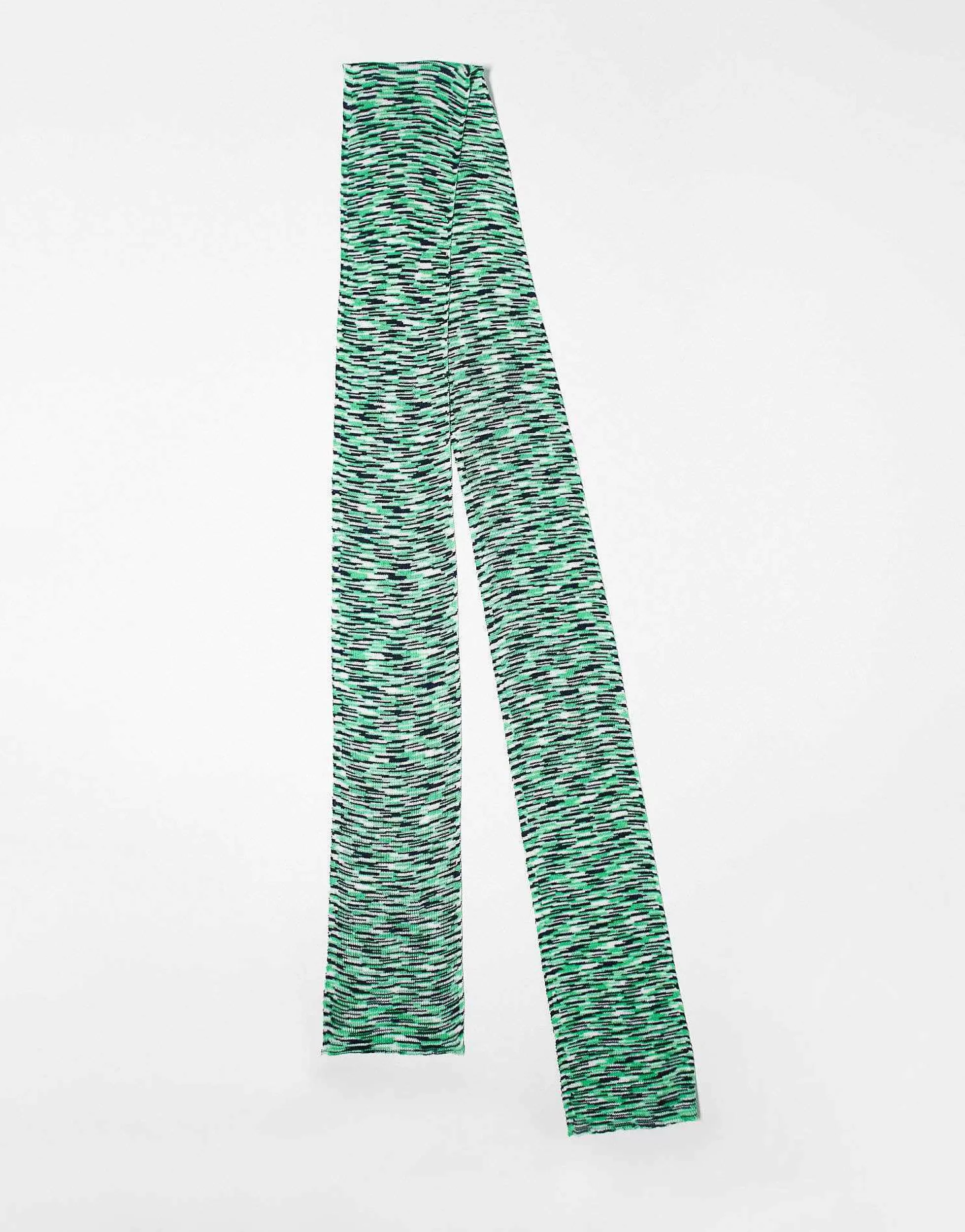 Men Collusion Unisex Skinny Scarf In Green Tie Dye