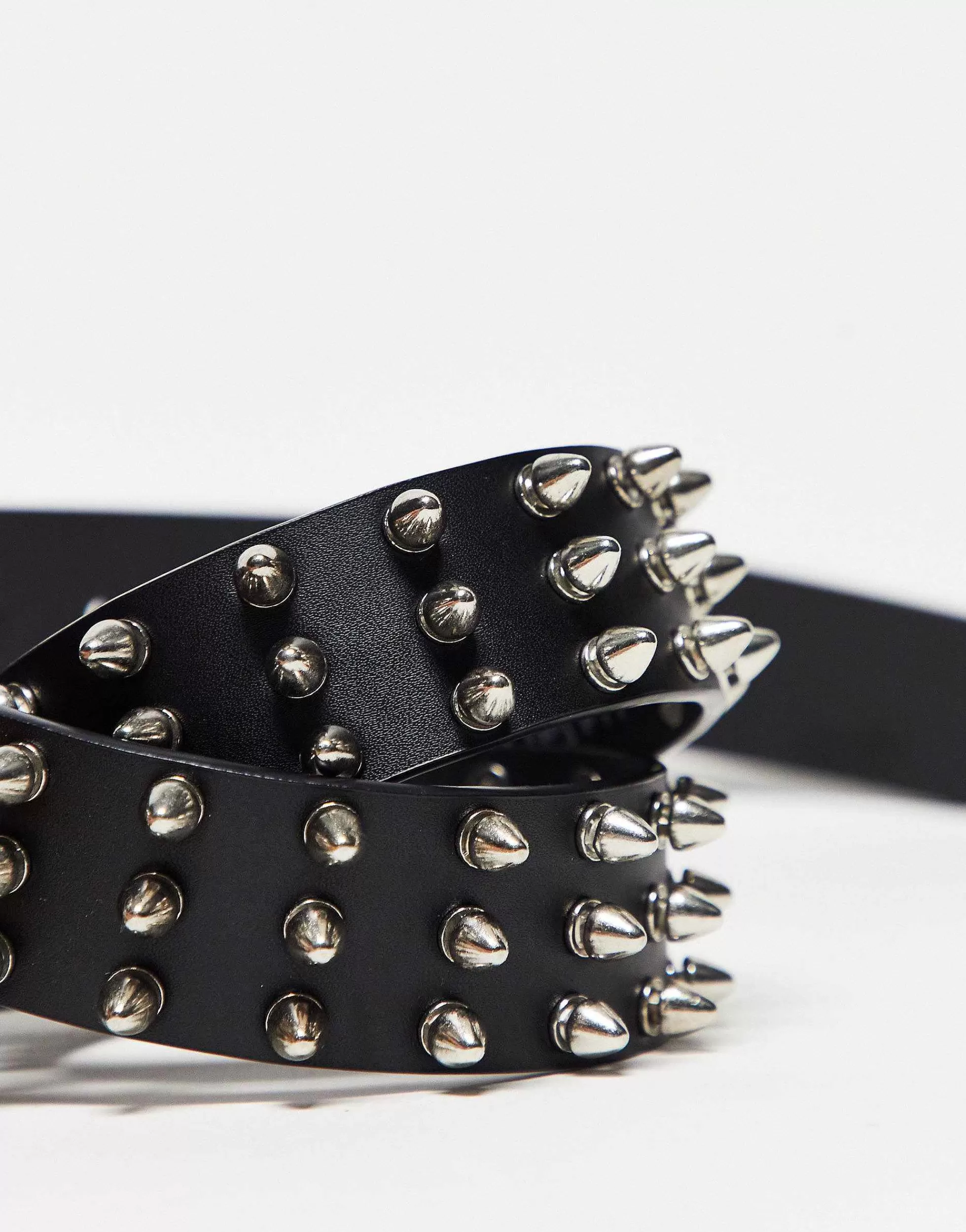 Men Collusion Unisex Studded Belt In