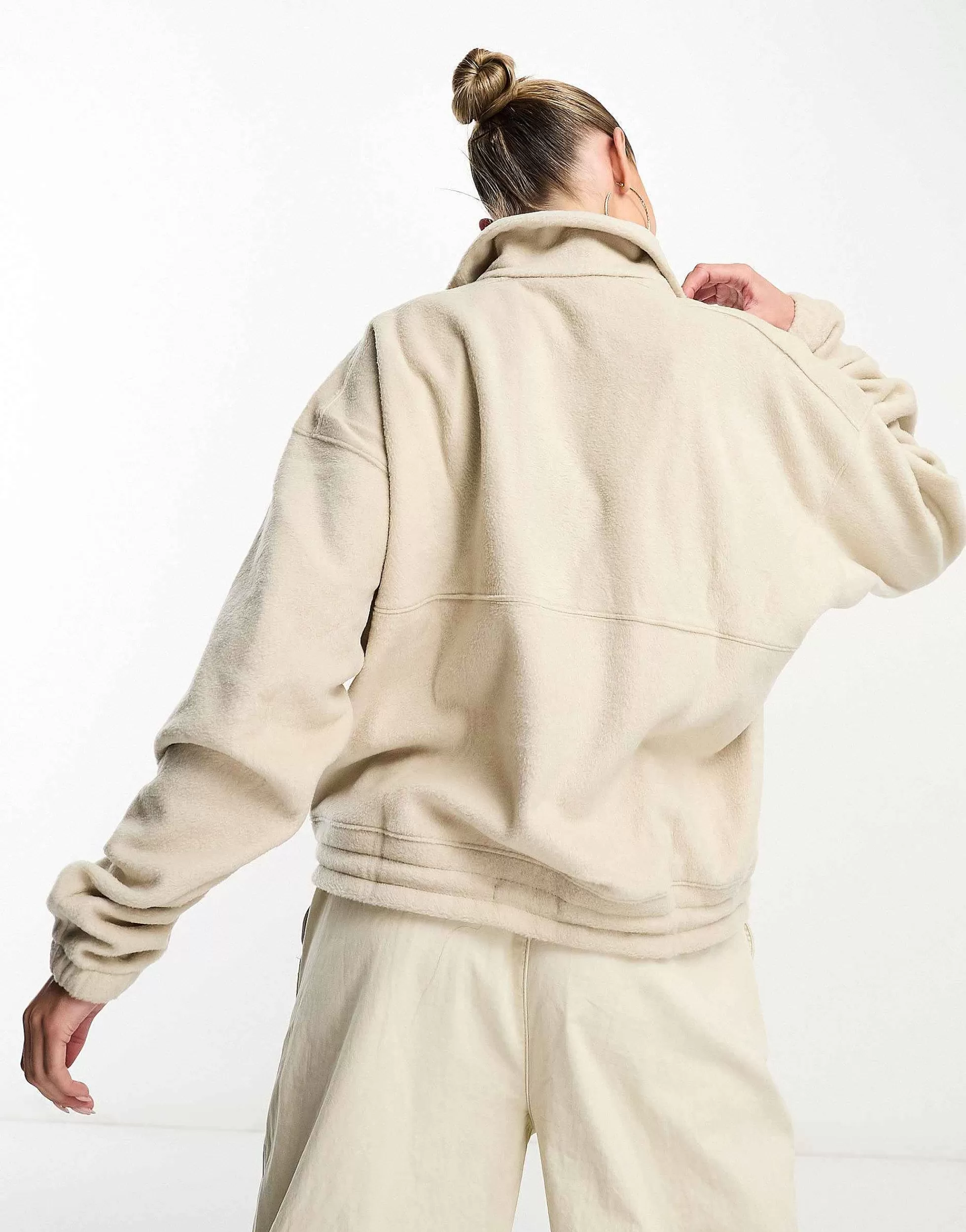 Women Columbia Brushy Bay Half Zip Fleece In Biege Exclusive At Asos