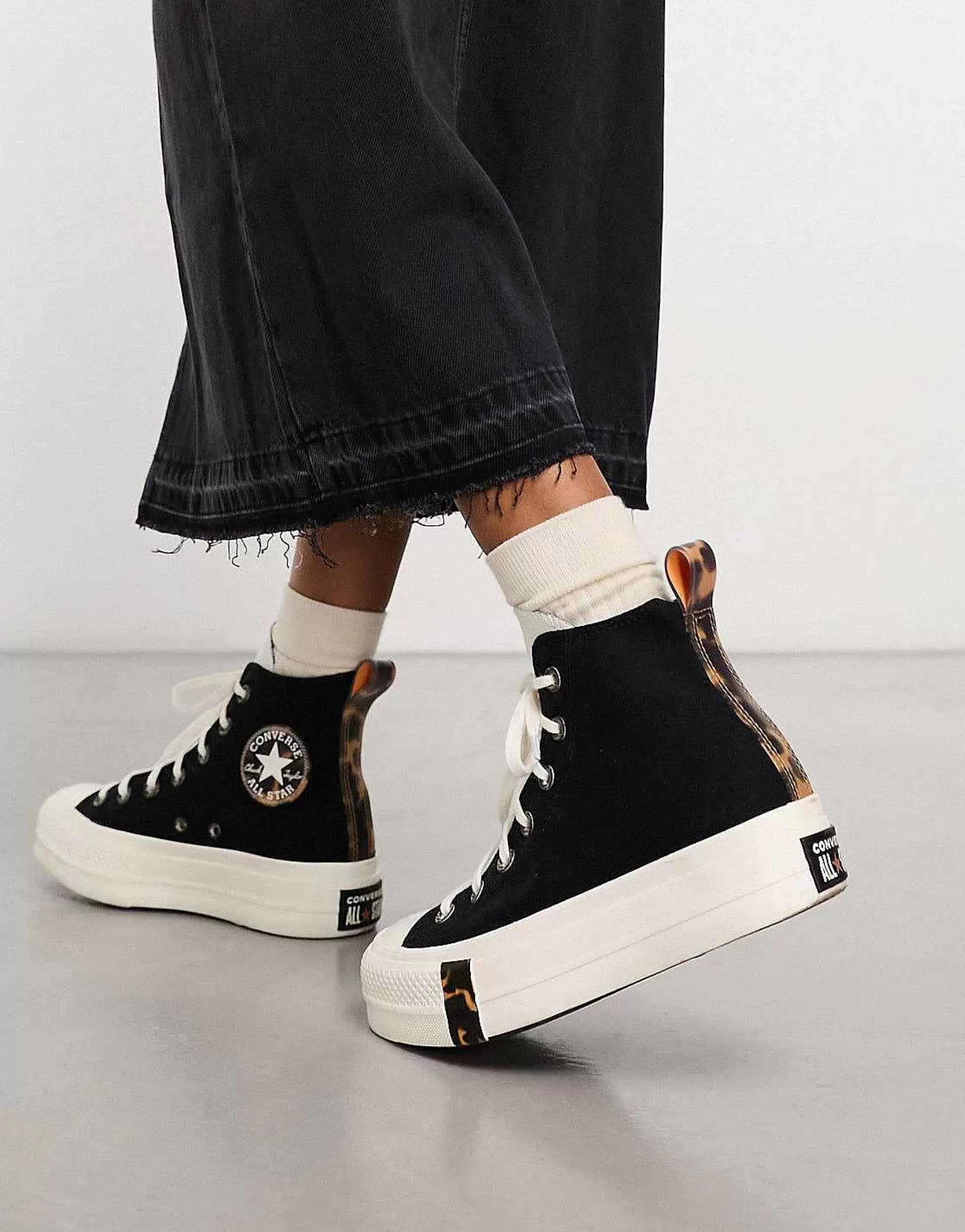 Women Converse Chuck Taylor All Star Lift In With Animal Print Detailing
