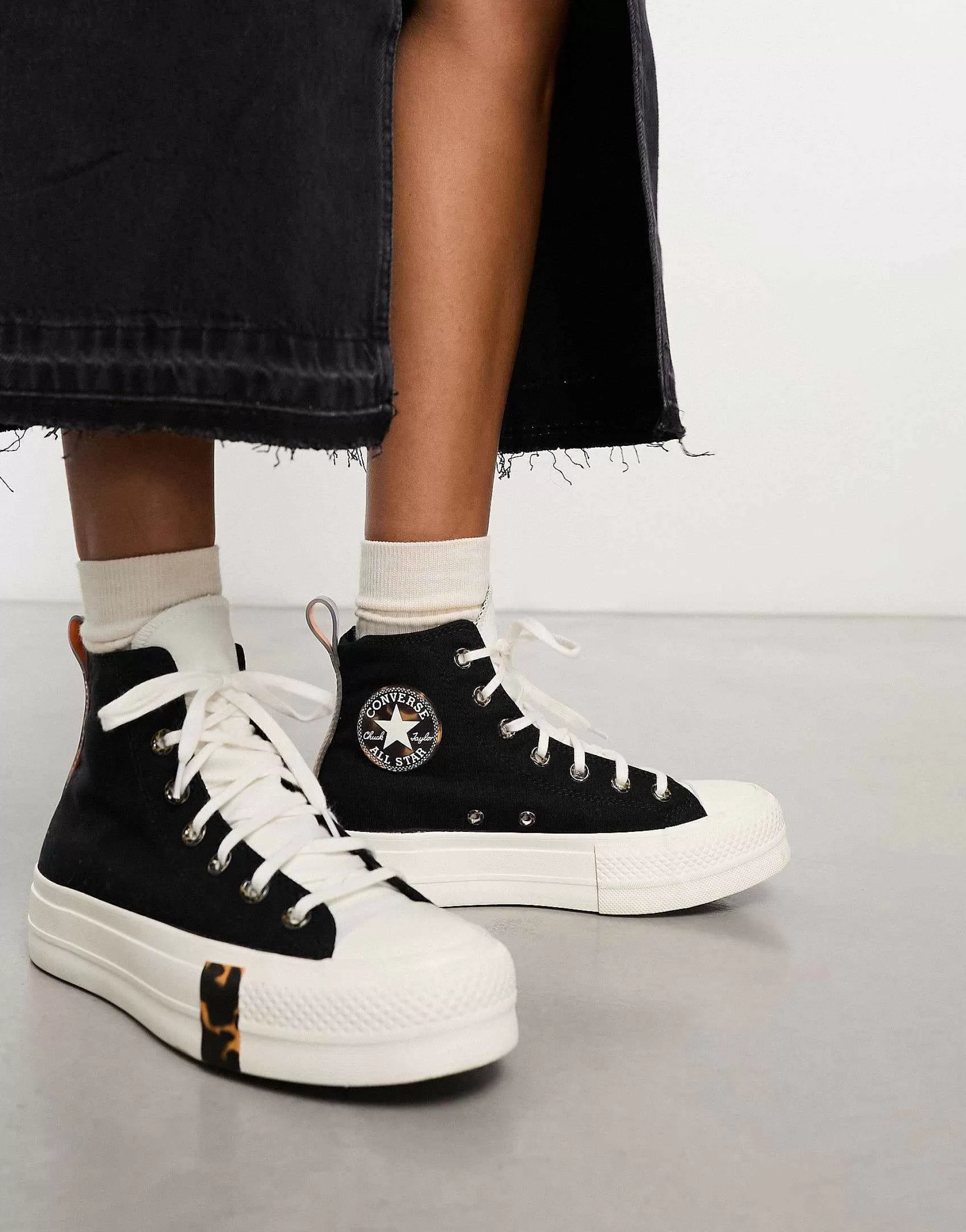 Women Converse Chuck Taylor All Star Lift In With Animal Print Detailing